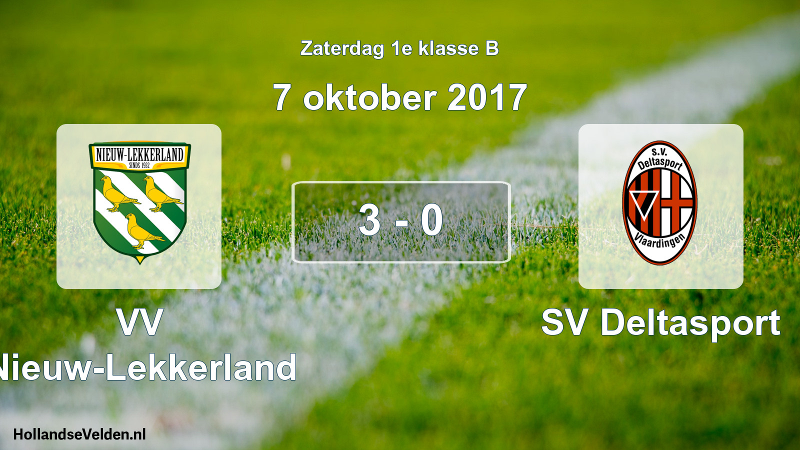 Total number of matches played: VV Nieuw-Lekkerland - SV Deltasport 3 - 0 (7 October 2017)