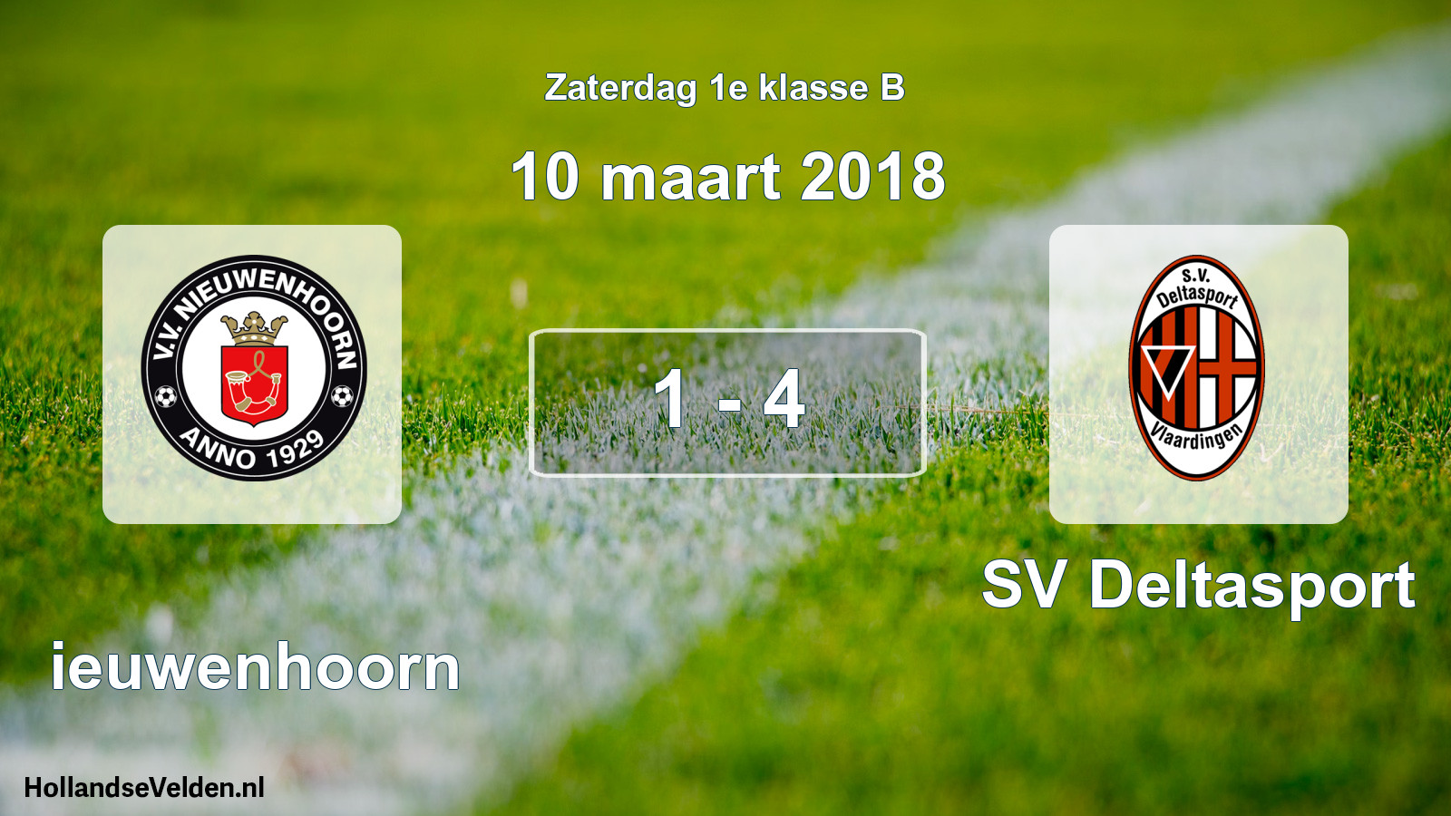 Total number of matches played: Nieuwenhoorn - SV Deltasport 1 - 4 (10 March 2018)