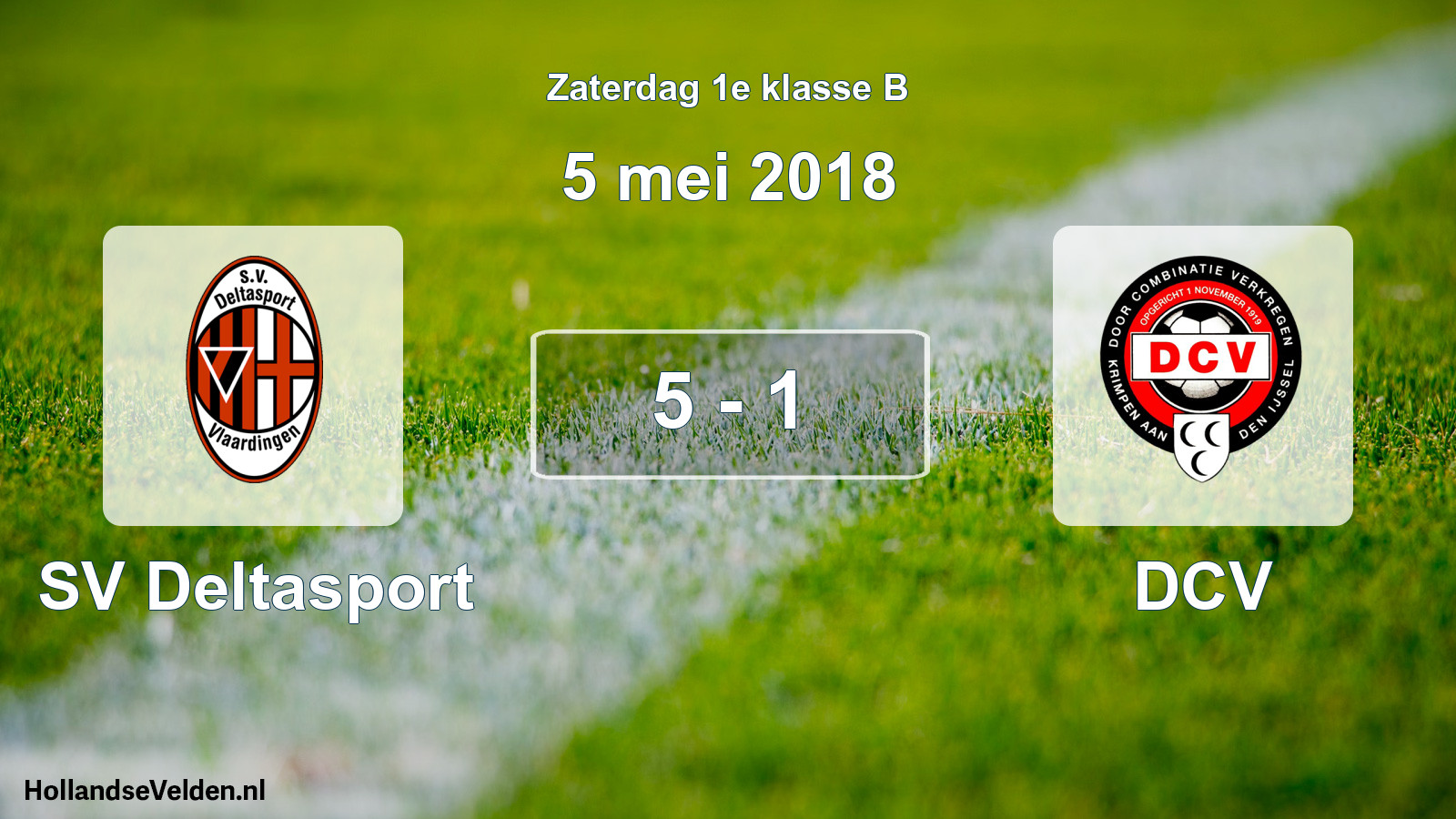 Total number of matches played: SV Deltasport - DCV 5 - 1 (5 May 2018)