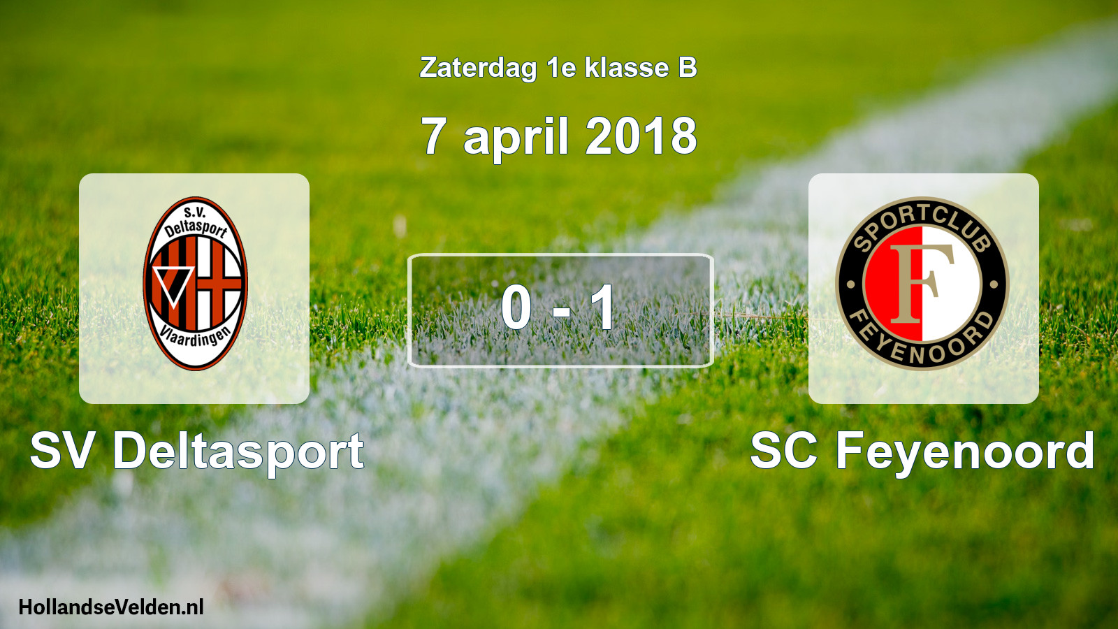 Total number of matches played: SV Deltasport - SC Feyenoord 0 - 1 (7 April 2018)