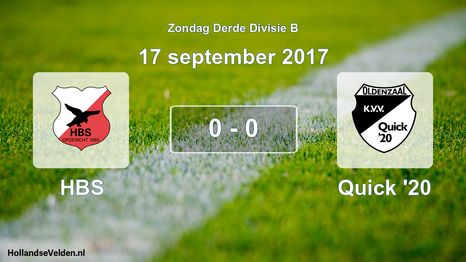 Total number of matches played: HBS - Quick '20 0 - 0 (17 September 2017)