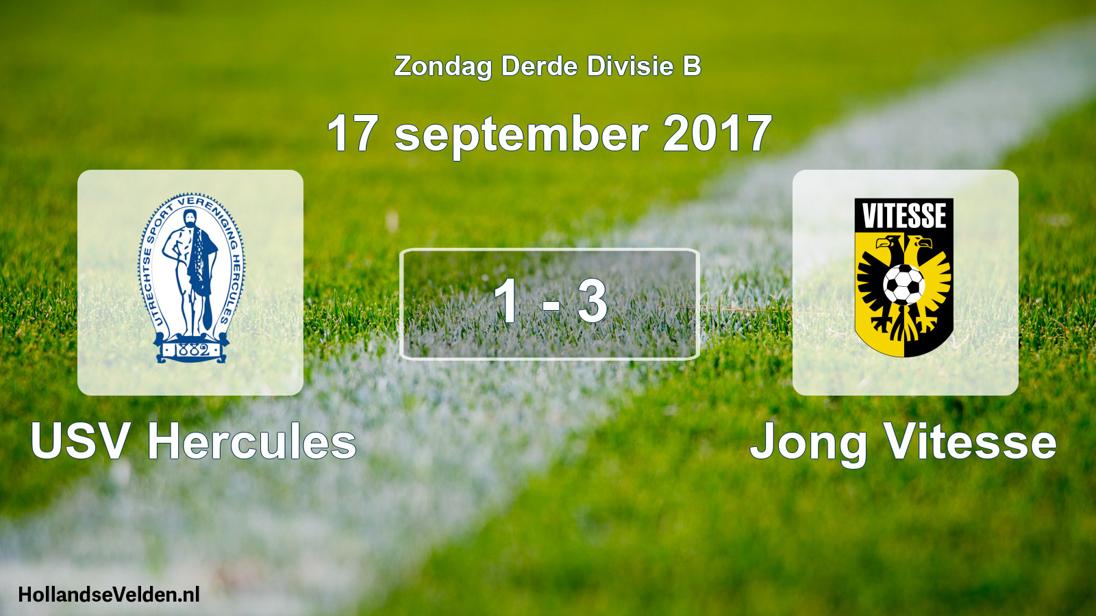 Total number of matches played: USV Hercules - Jong Vitesse 1 - 3 (17 September 2017)