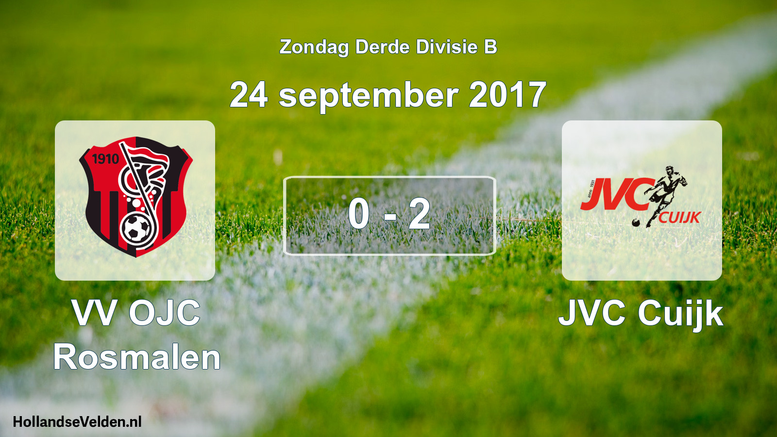 Total number of matches played: VV OJC Rosmalen - JVC Cuijk 0 - 2 (24 September 2017)