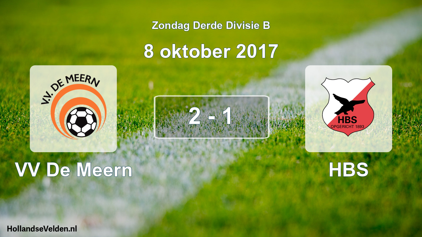 Total number of matches played: VV De Meern - HBS 2 - 1 (8 October 2017)
