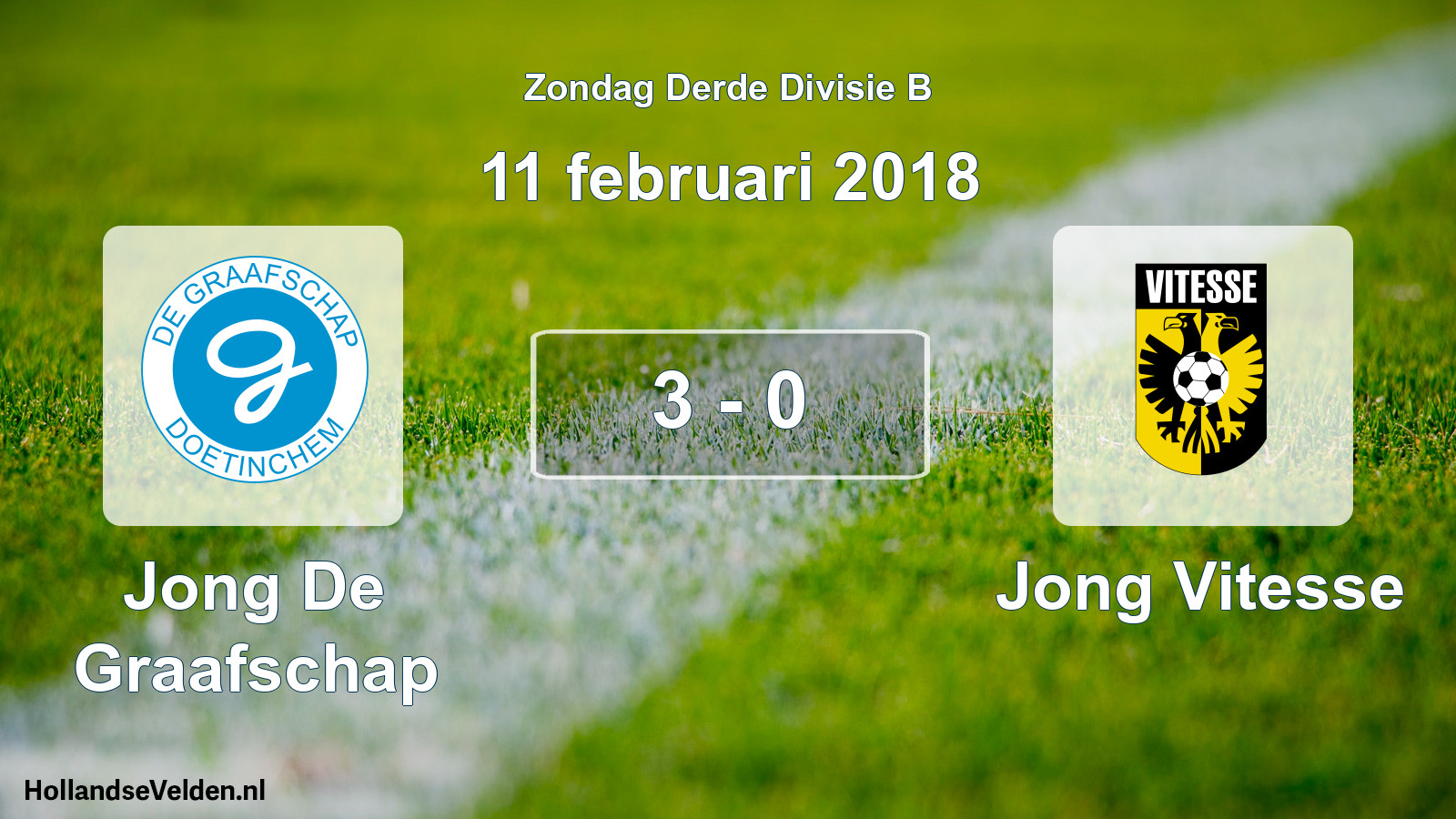 Total number of matches played: Jong De Graafschap - Jong Vitesse 3 - 0 (11 February 2018)