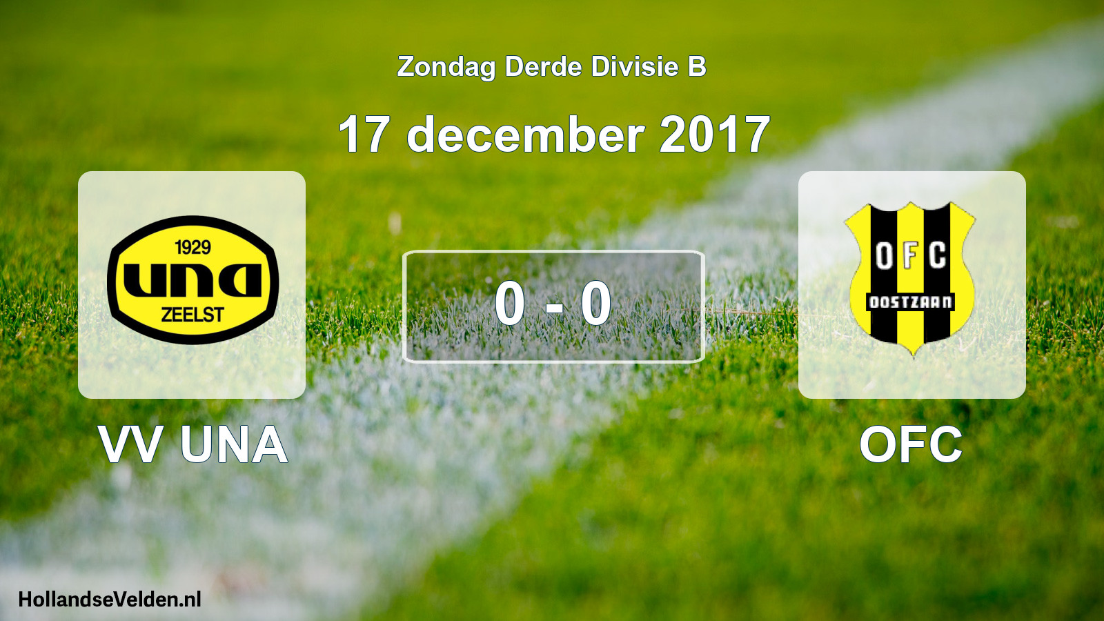 Total number of matches played: VV UNA - OFC 0 - 0 (17 December 2017)