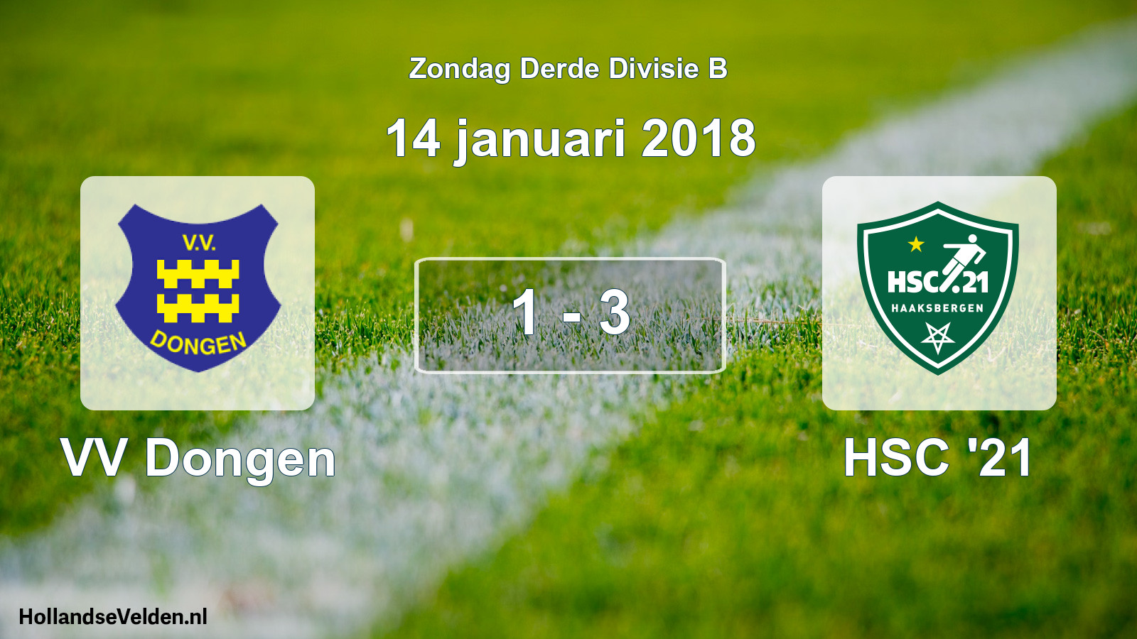 Total number of matches played: VV Dongen - HSC '21 1 - 3 (14 January 2018)