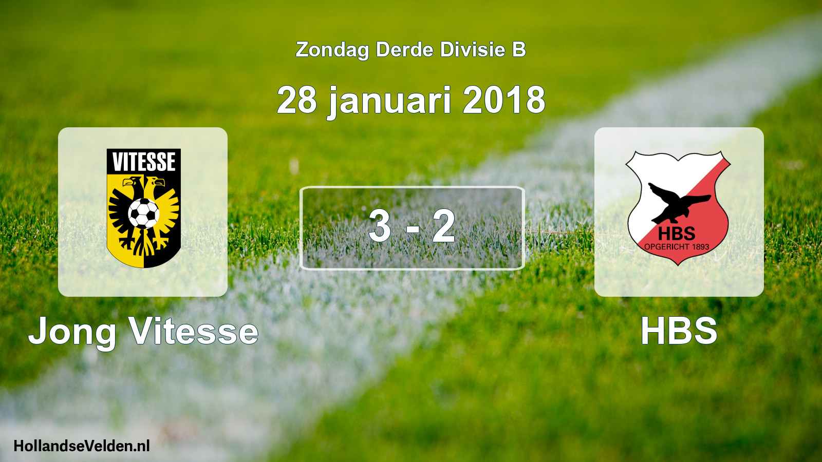 Total number of matches played: Jong Vitesse - HBS 3 - 2 (28 January 2018)