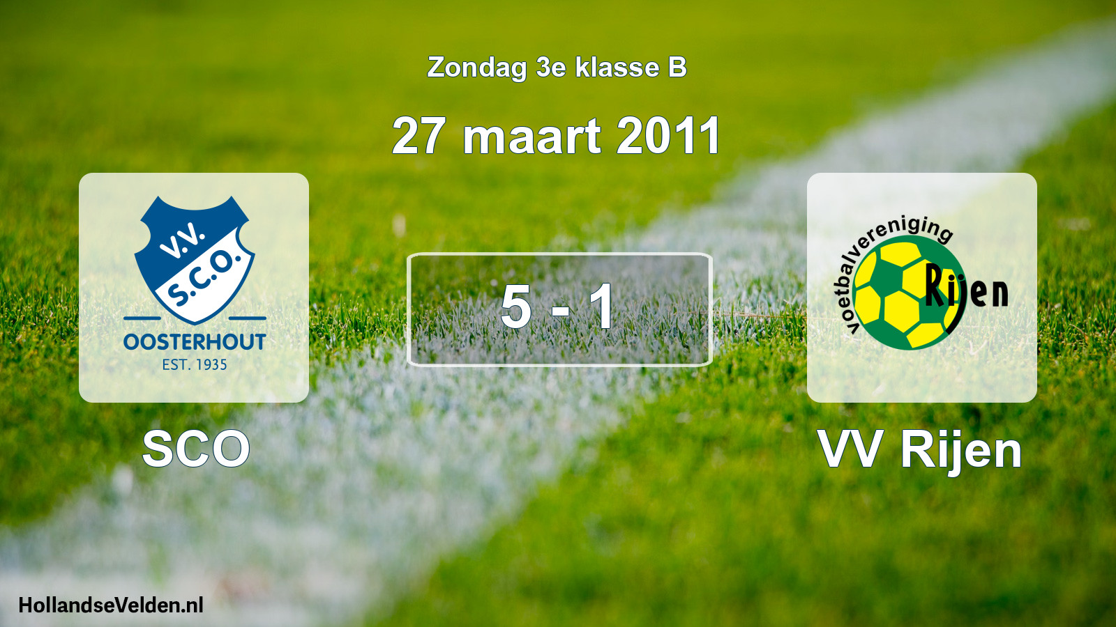 Total number of matches played: SCO - VV Rijen 5 - 1 (27 March 2011)