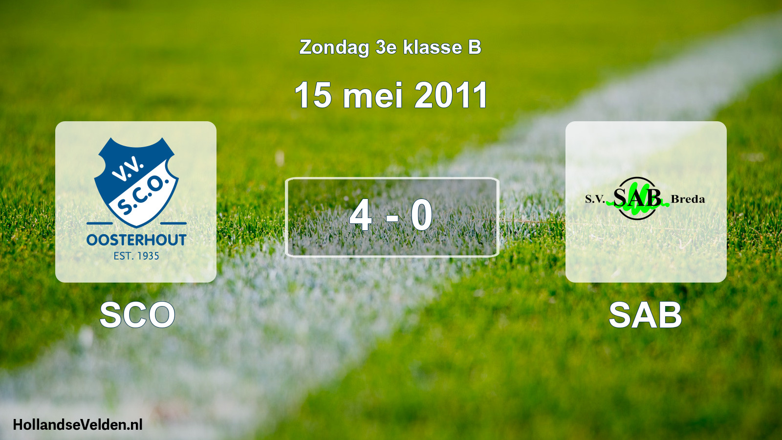 Total number of matches played: SCO - SAB 4 - 0 (15 May 2011)
