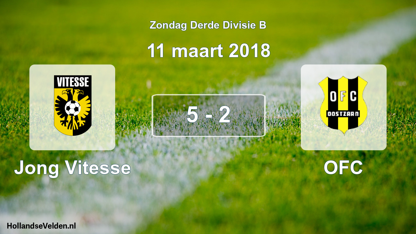 Total number of matches played: Jong Vitesse - OFC 5 - 2 (11 March 2018)
