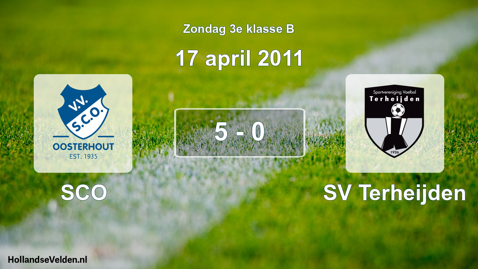 Total number of matches played: SCO - SV Terheijden 5 - 0 (17 April 2011)
