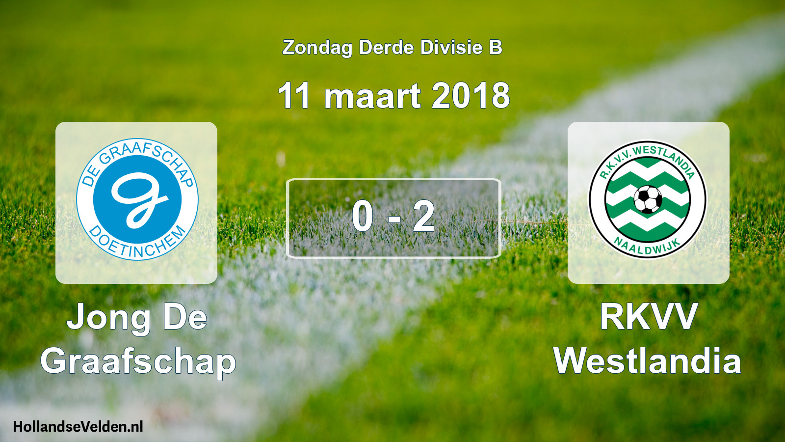 Total number of matches played: Jong De Graafschap - RKVV Westlandia 0 - 2 (11 March 2018)