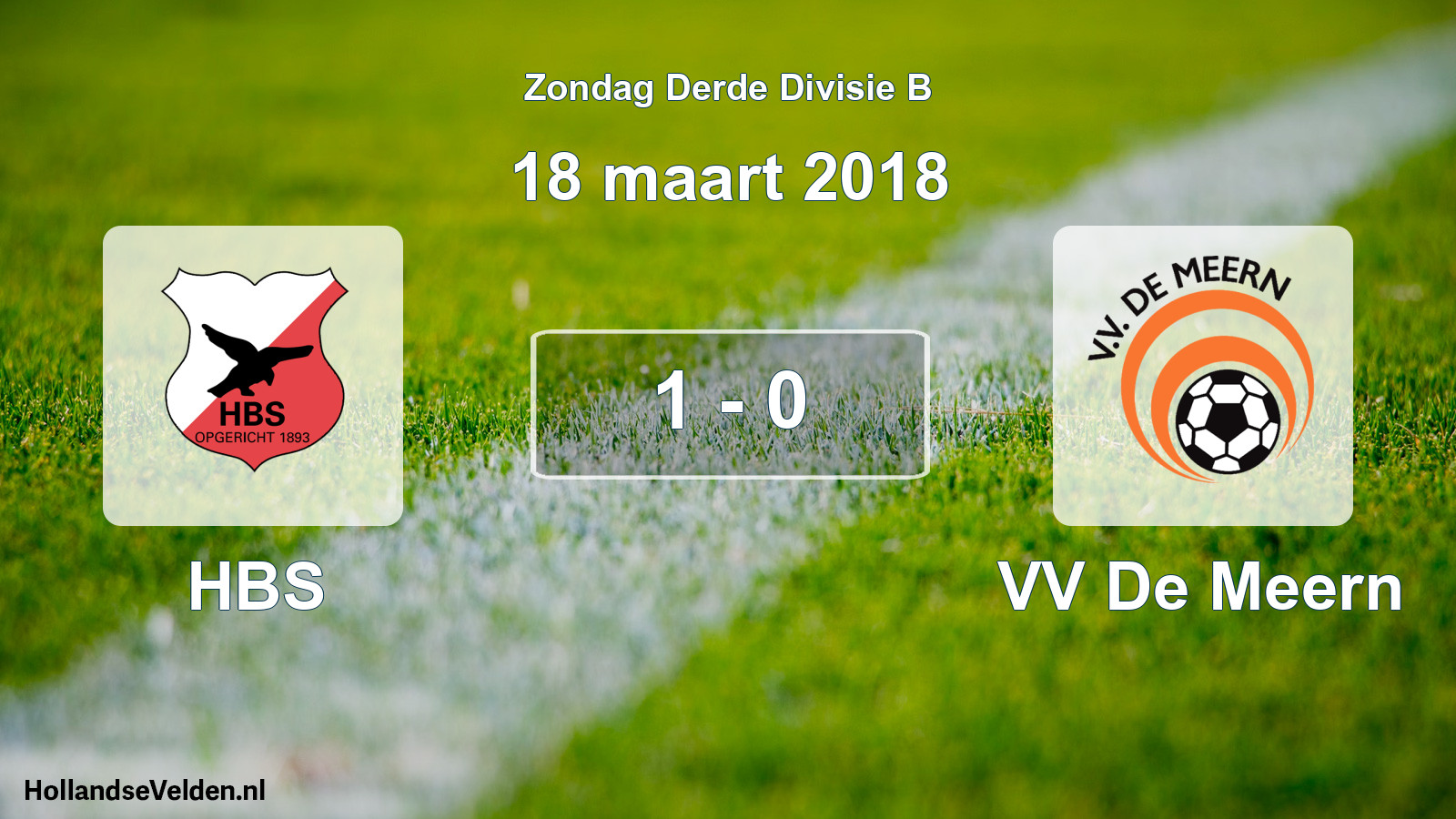 Total number of matches played: HBS - VV De Meern 1 - 0 (18 March 2018)