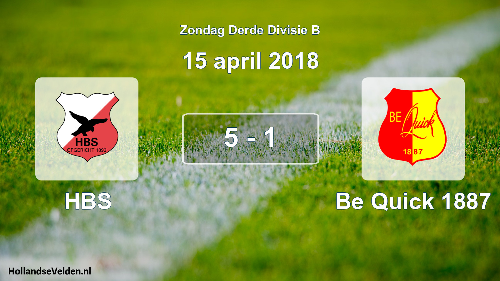 Total number of matches played: HBS - Be Quick 1887 5 - 1 (15 April 2018)
