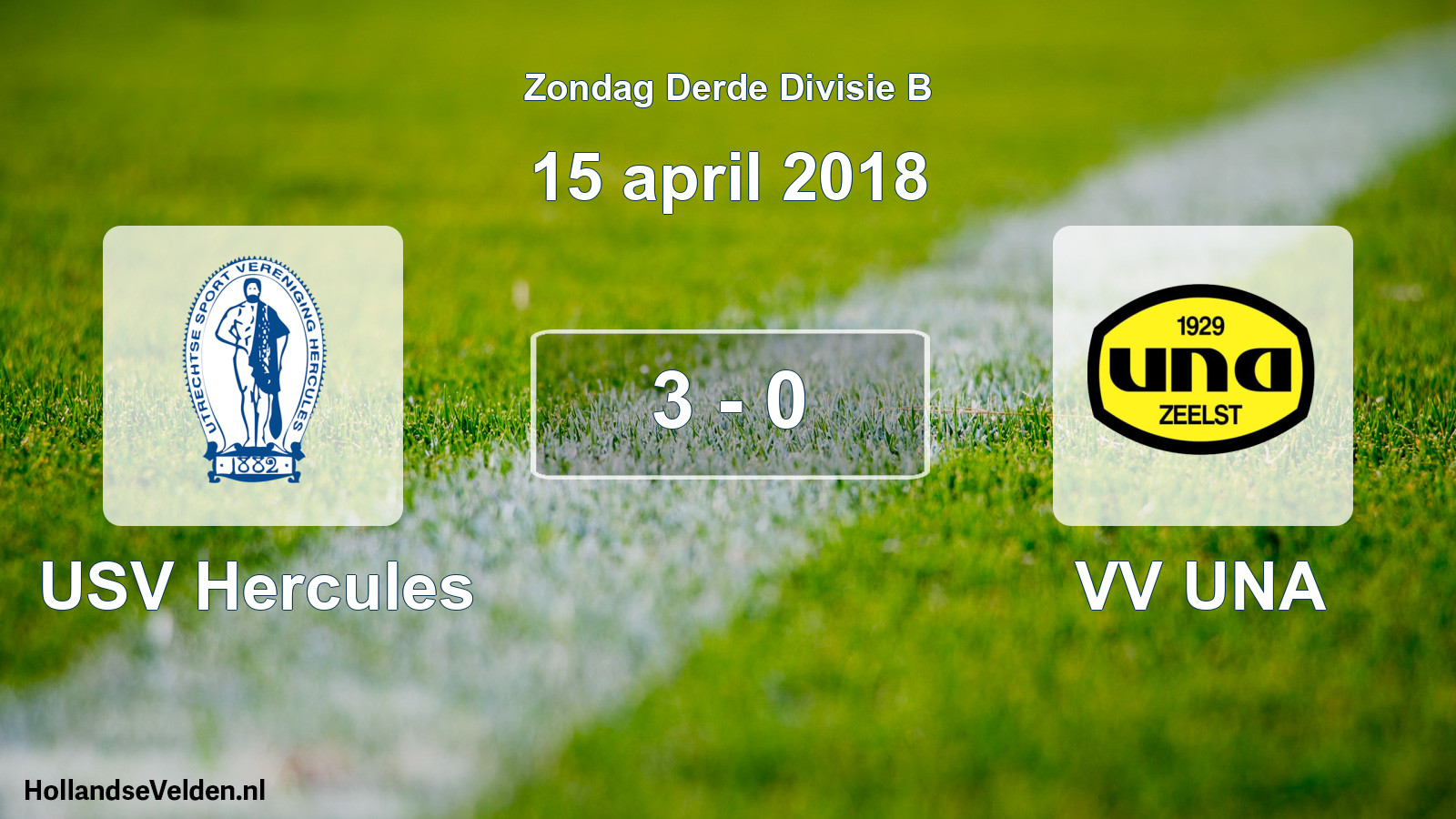 Total number of matches played: USV Hercules - VV UNA 3 - 0 (15 April 2018)