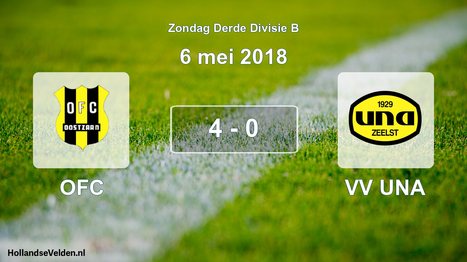 Total number of matches played: OFC - VV UNA 4 - 0 (6 May 2018)