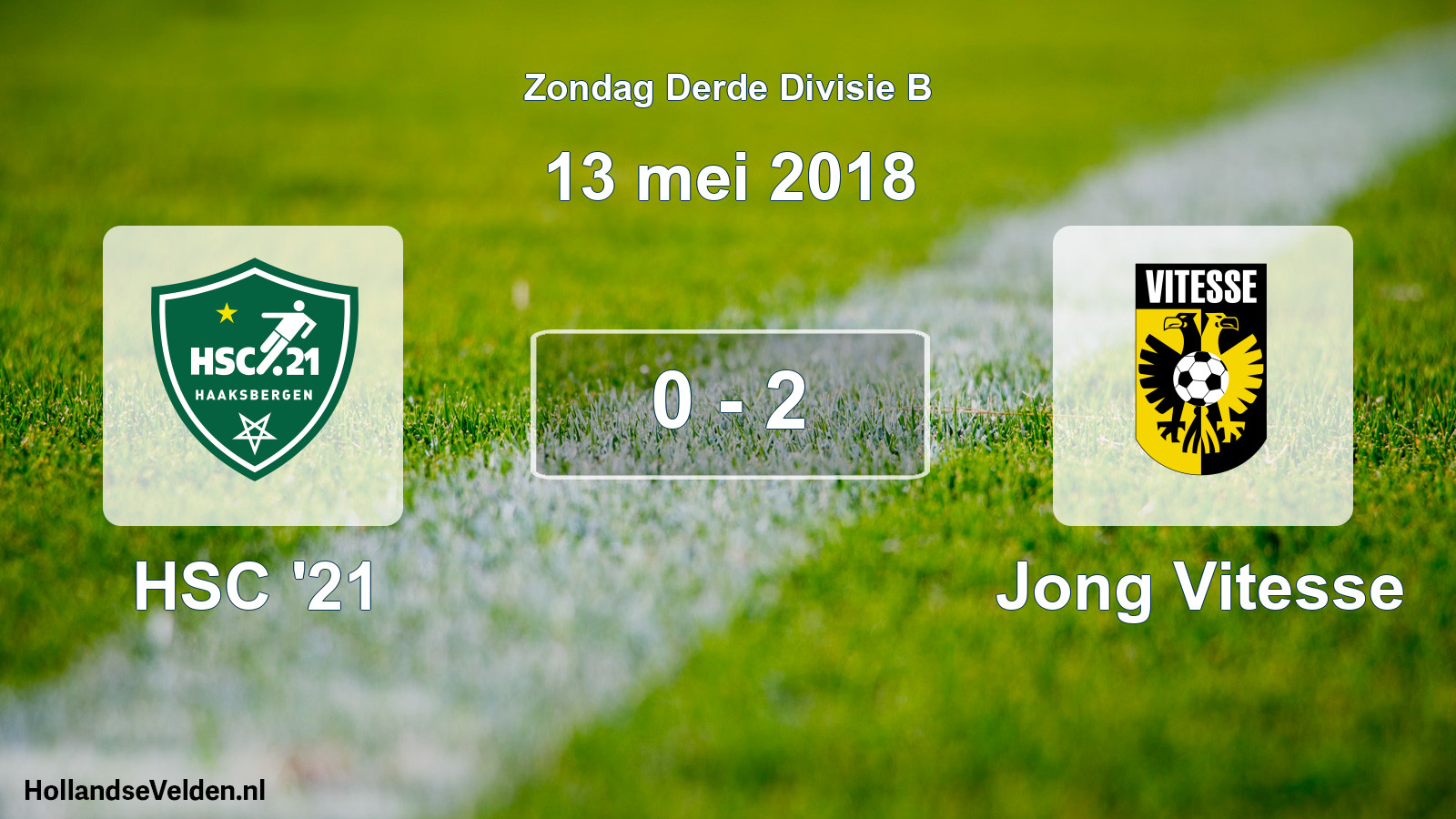 Total number of matches played: HSC '21 - Jong Vitesse 0 - 2 (13 May 2018)