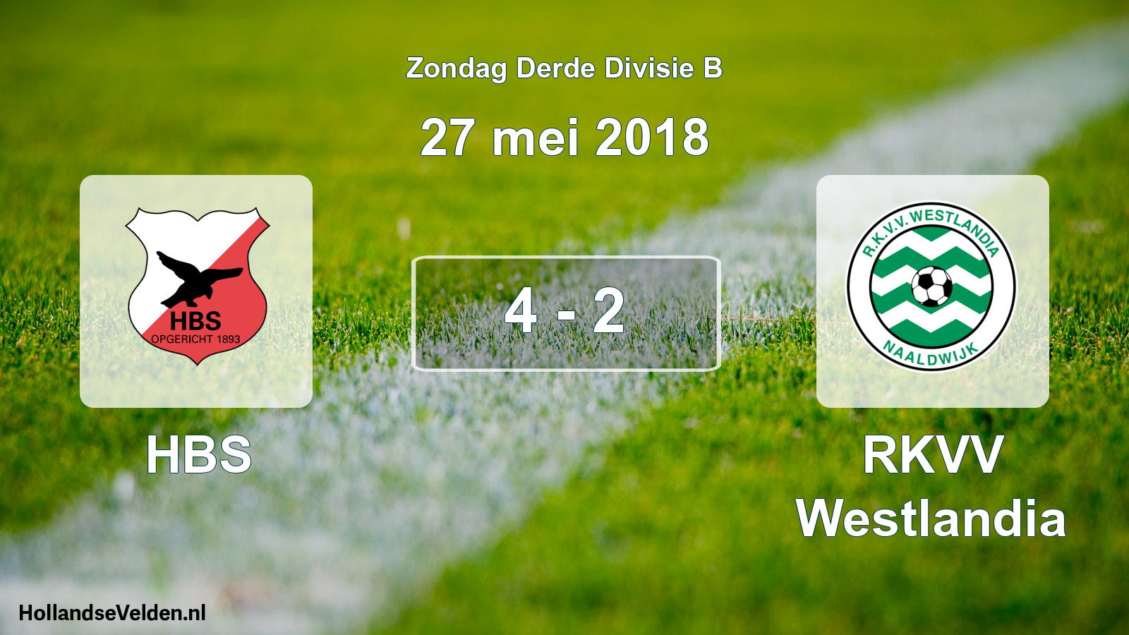 Total number of matches played: HBS - RKVV Westlandia 4 - 2 (27 May 2018)