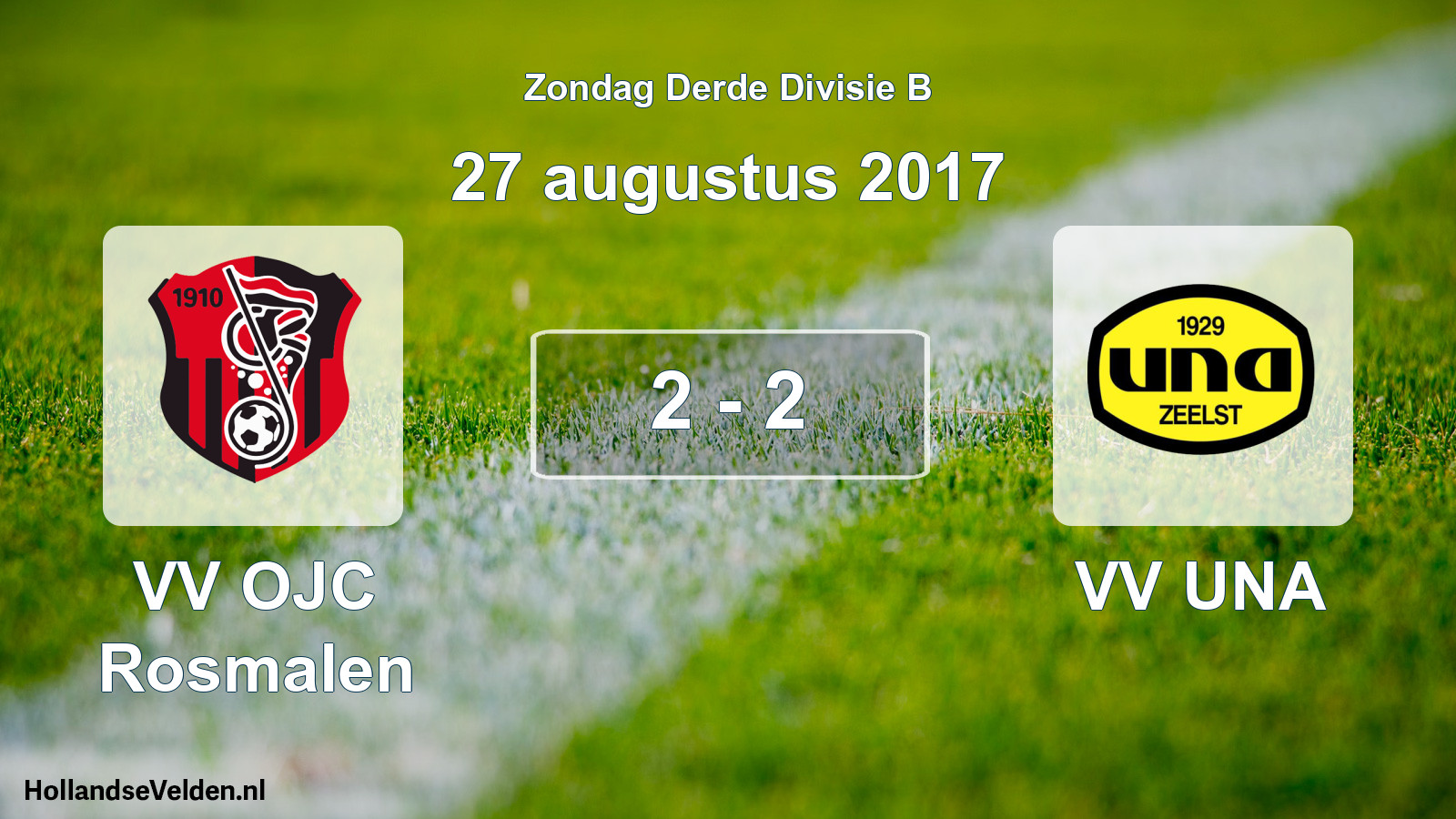 Total number of matches played: VV OJC Rosmalen - VV UNA 2 - 2 (27 August 2017)