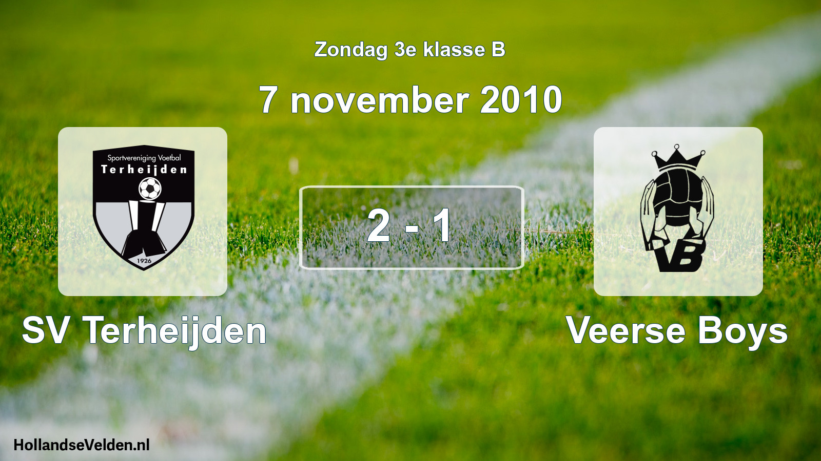 Total number of matches played: SV Terheijden - Veerse Boys 2 - 1 (7 November 2010)