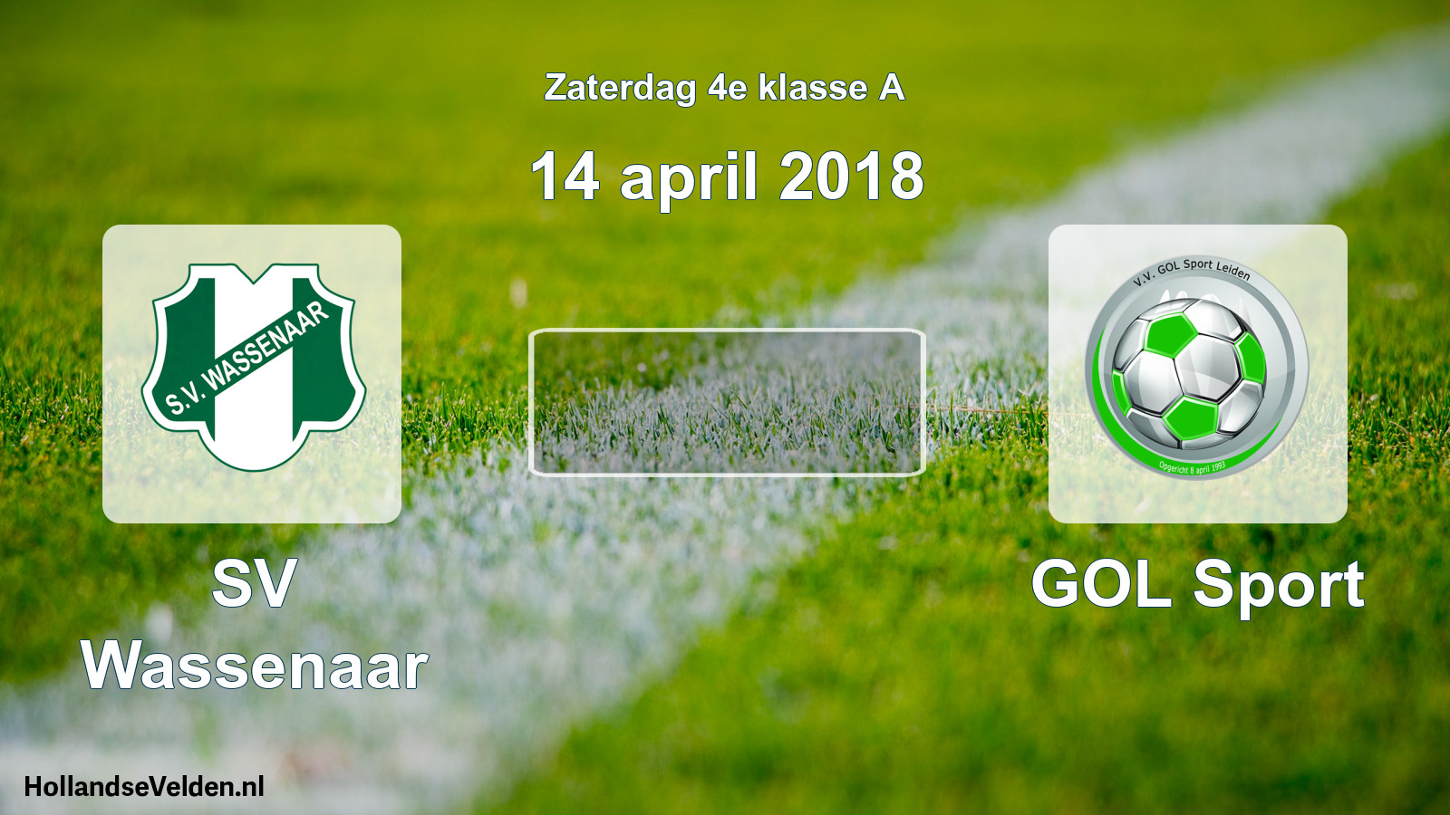 Scheduled Match: SV Wassenaar - GOL Sport (14 April 2018)