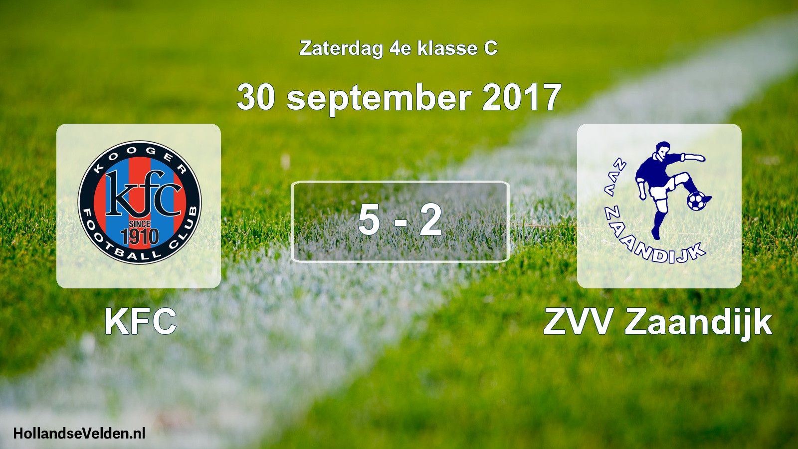 Total number of matches played: KFC - ZVV Zaandijk 5 - 2 (30 September 2017)