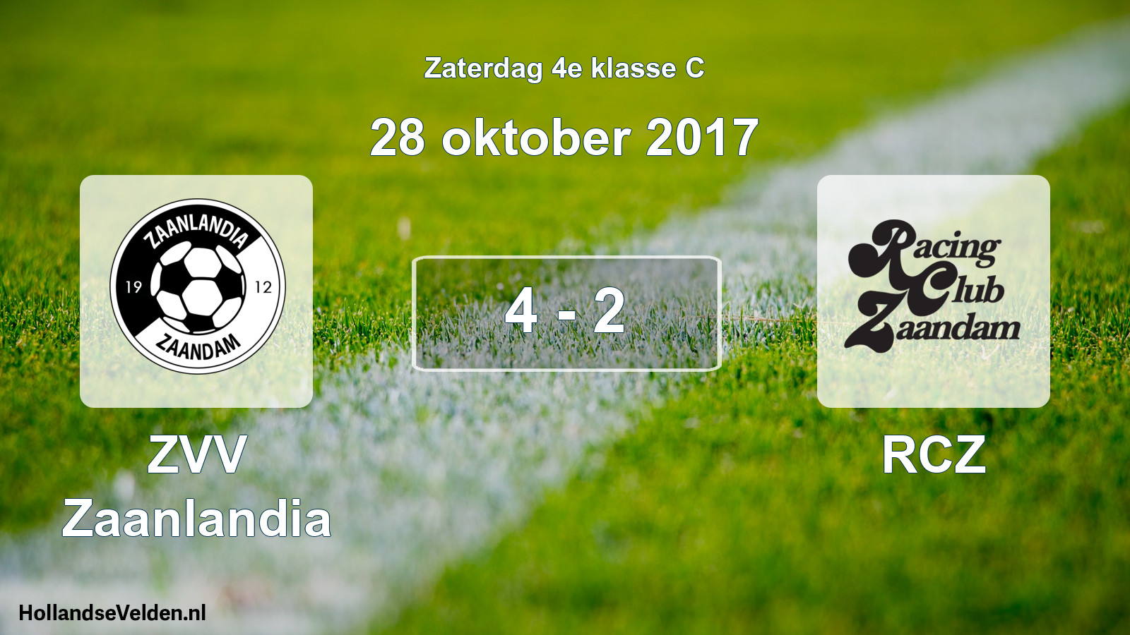 Total number of matches played: ZVV Zaanlandia - RCZ 4 - 2 (28 October 2017)