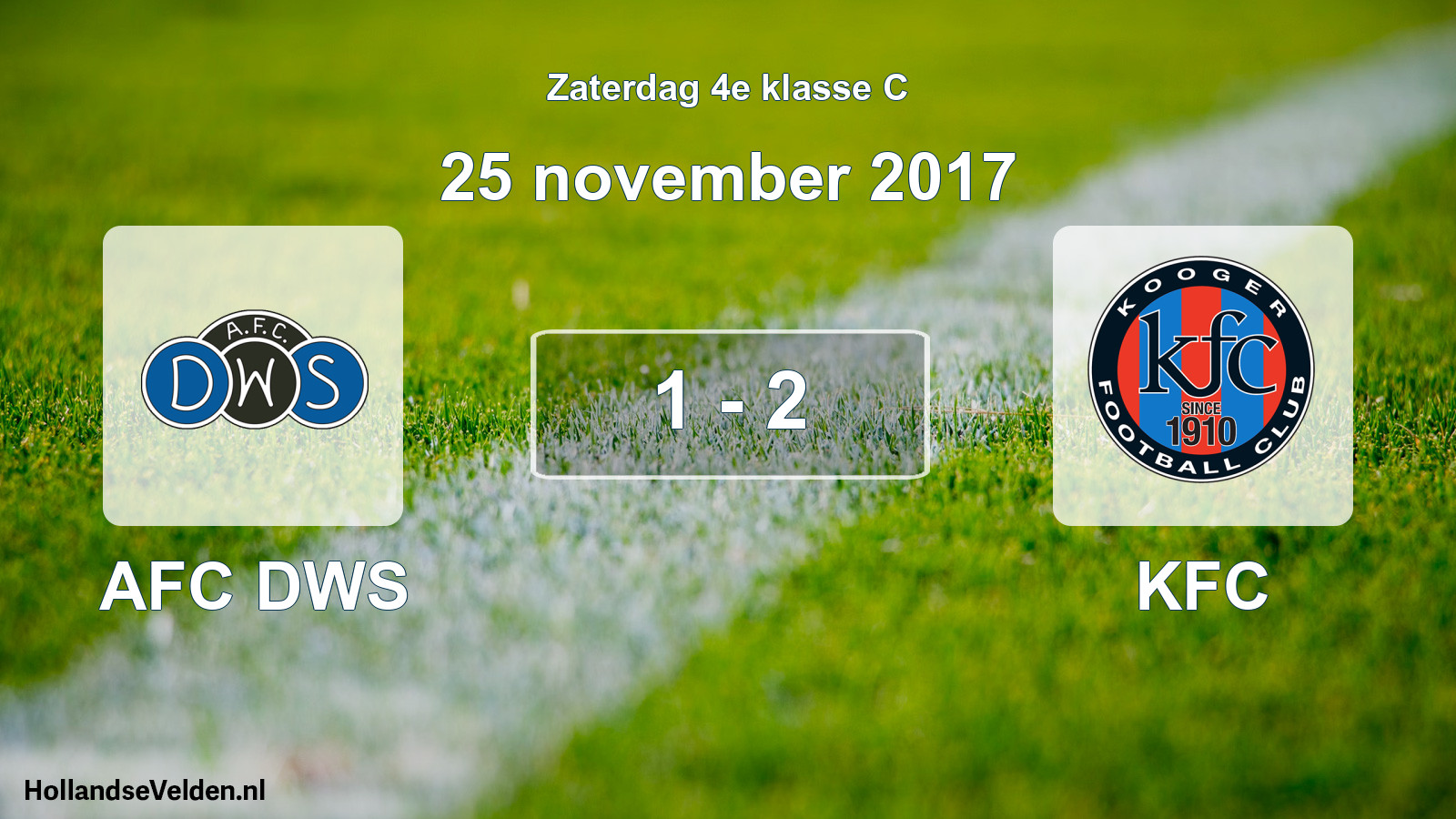Total number of matches played: AFC DWS - KFC 1 - 2 (25 November 2017)