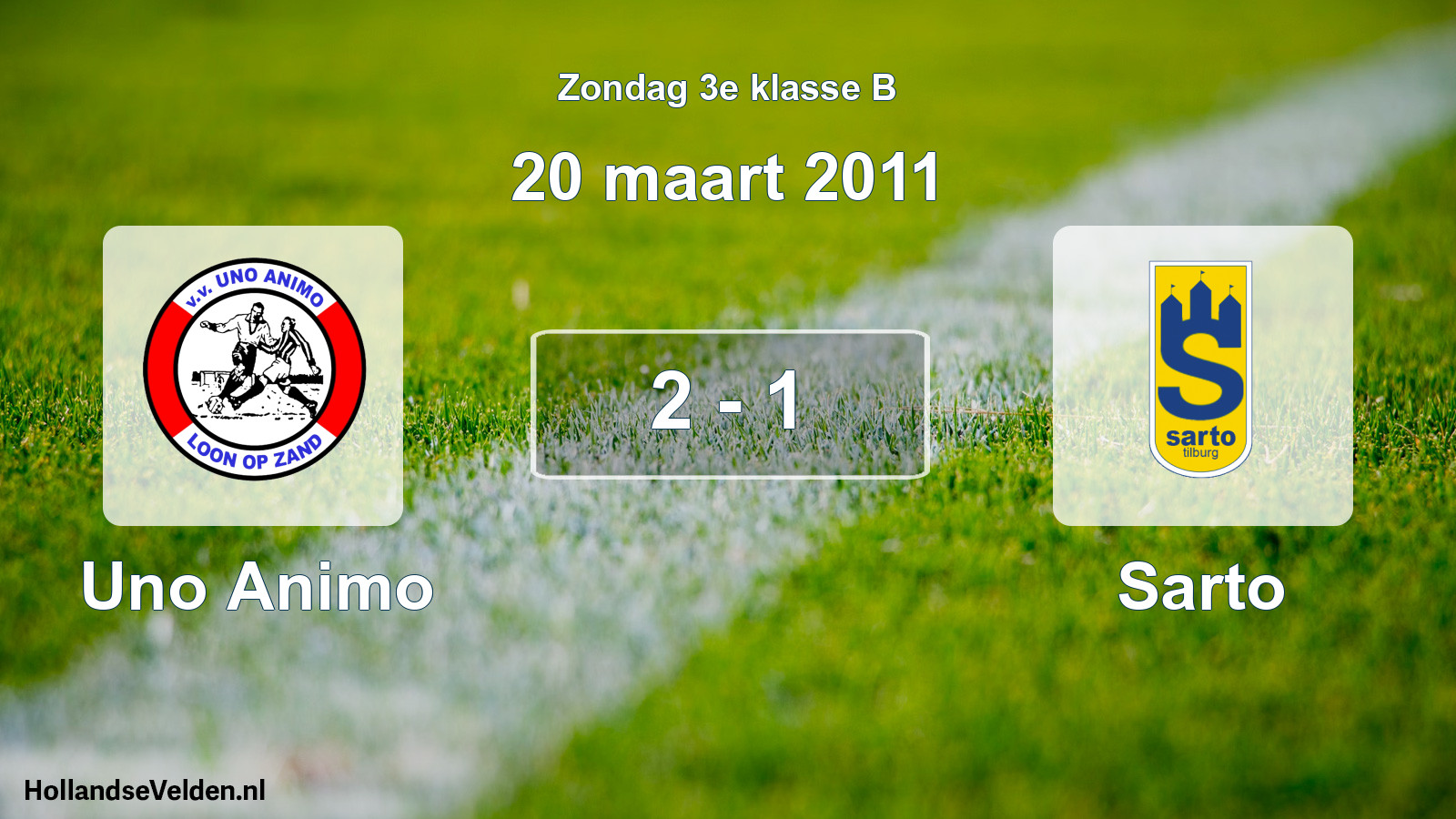 Total number of matches played: Uno Animo - Sarto 2 - 1 (20 March 2011)