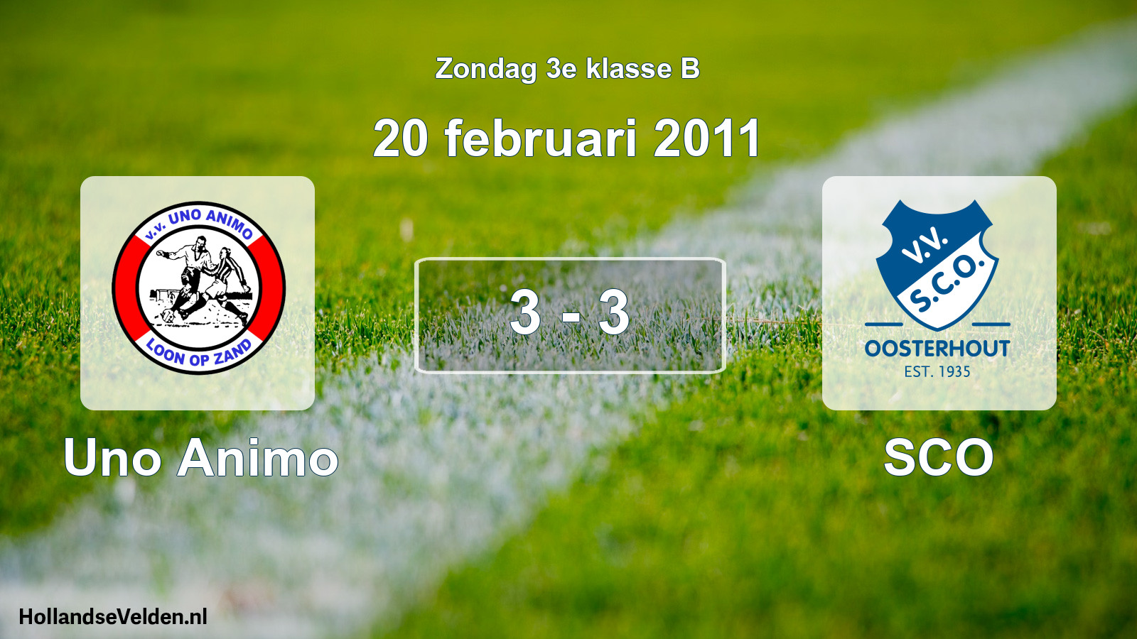 Total number of matches played: Uno Animo - SCO 3 - 3 (20 February 2011)