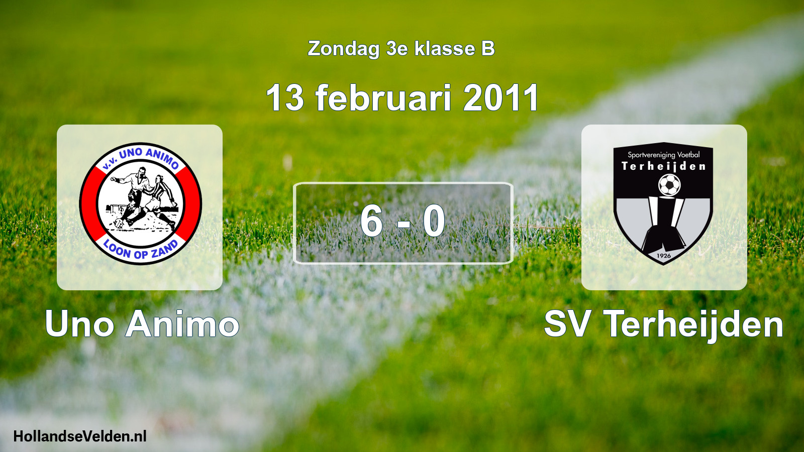 Total number of matches played: Uno Animo - SV Terheijden 6 - 0 (13 February 2011)
