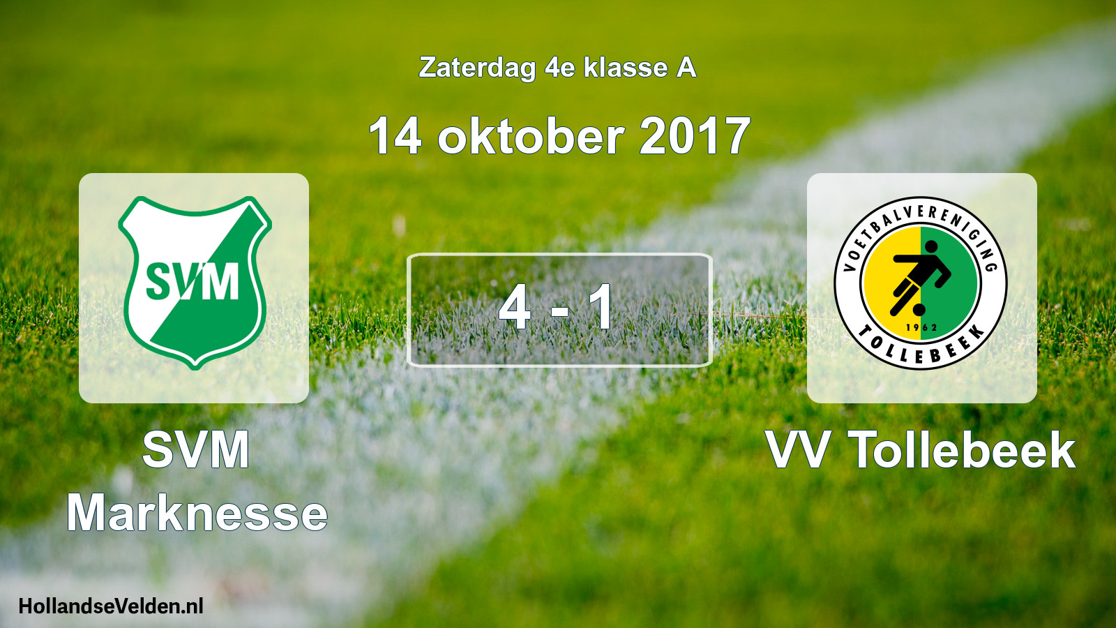Total number of matches played: SVM Marknesse - VV Tollebeek 4 - 1 (14 October 2017)
