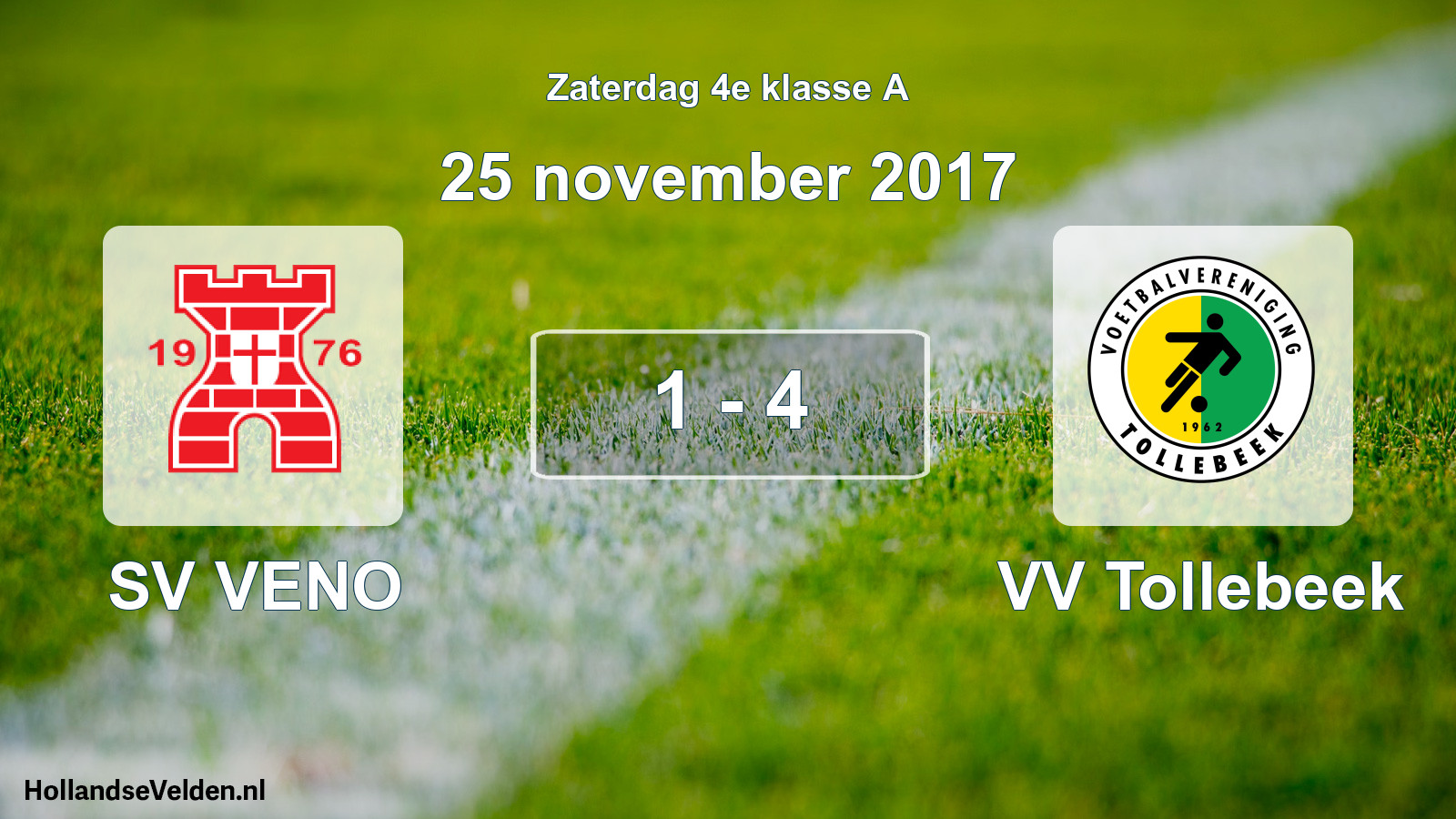Total number of matches played: SV VENO - VV Tollebeek 1 - 4 (25 November 2017)