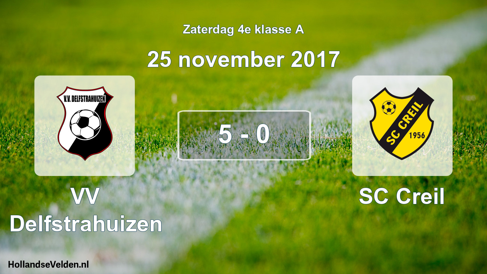 Total number of matches played: VV Delfstrahuizen - SC Creil 5 - 0 (25 November 2017)