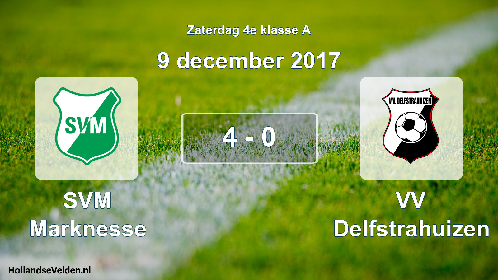 Total number of matches played: SVM Marknesse - VV Delfstrahuizen 4 - 0 (9 December 2017)