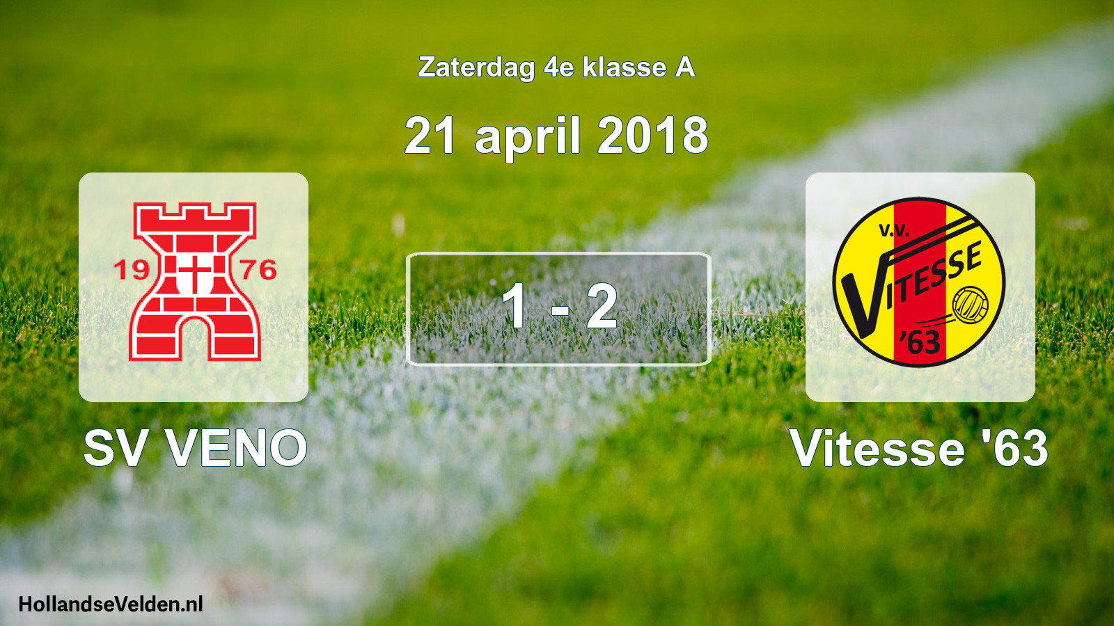 Total number of matches played: SV VENO - Vitesse '63 1 - 2 (21 April 2018)