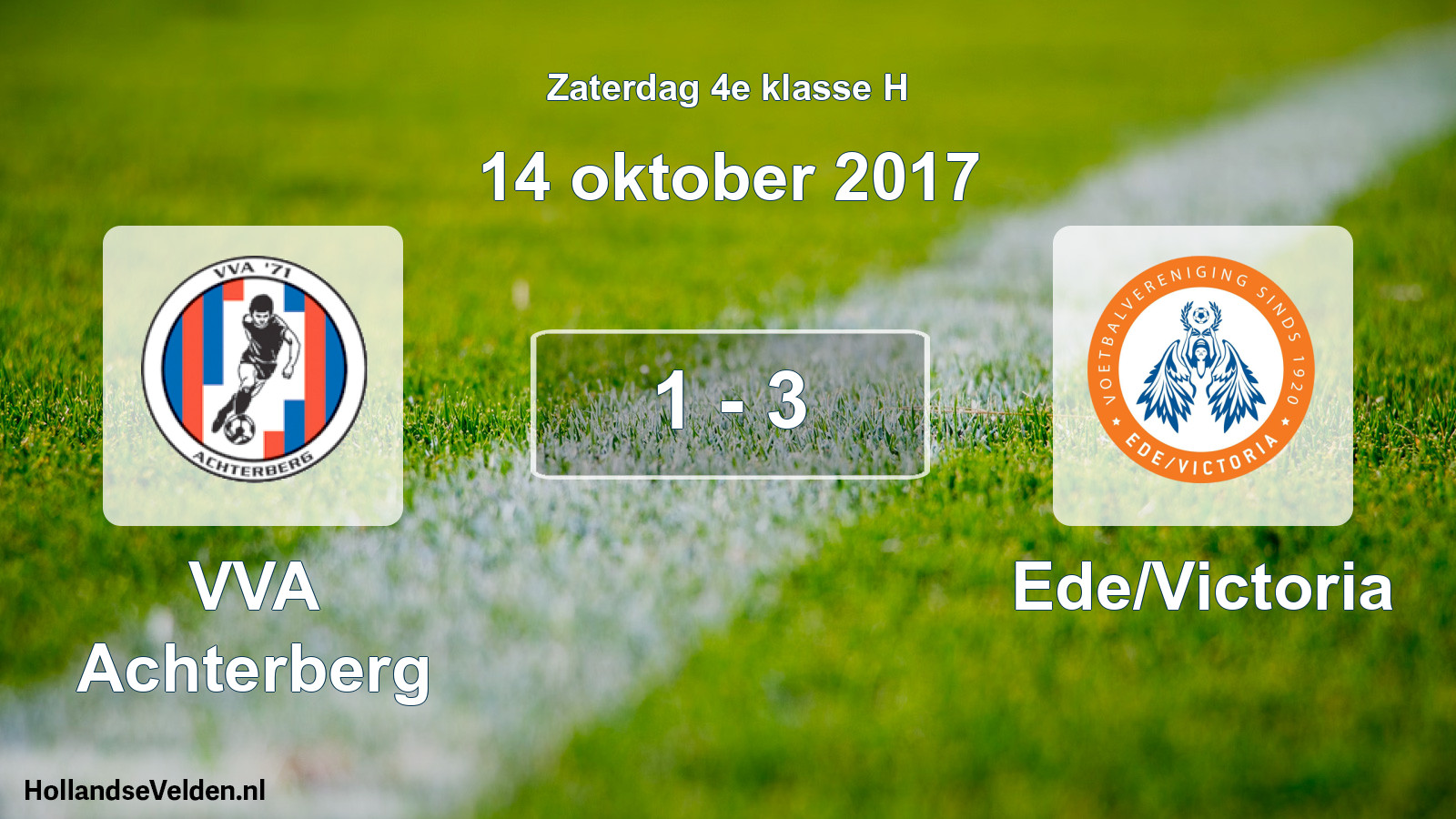 Total number of matches played: VVA Achterberg - Ede/Victoria 1 - 3 (14 October 2017)