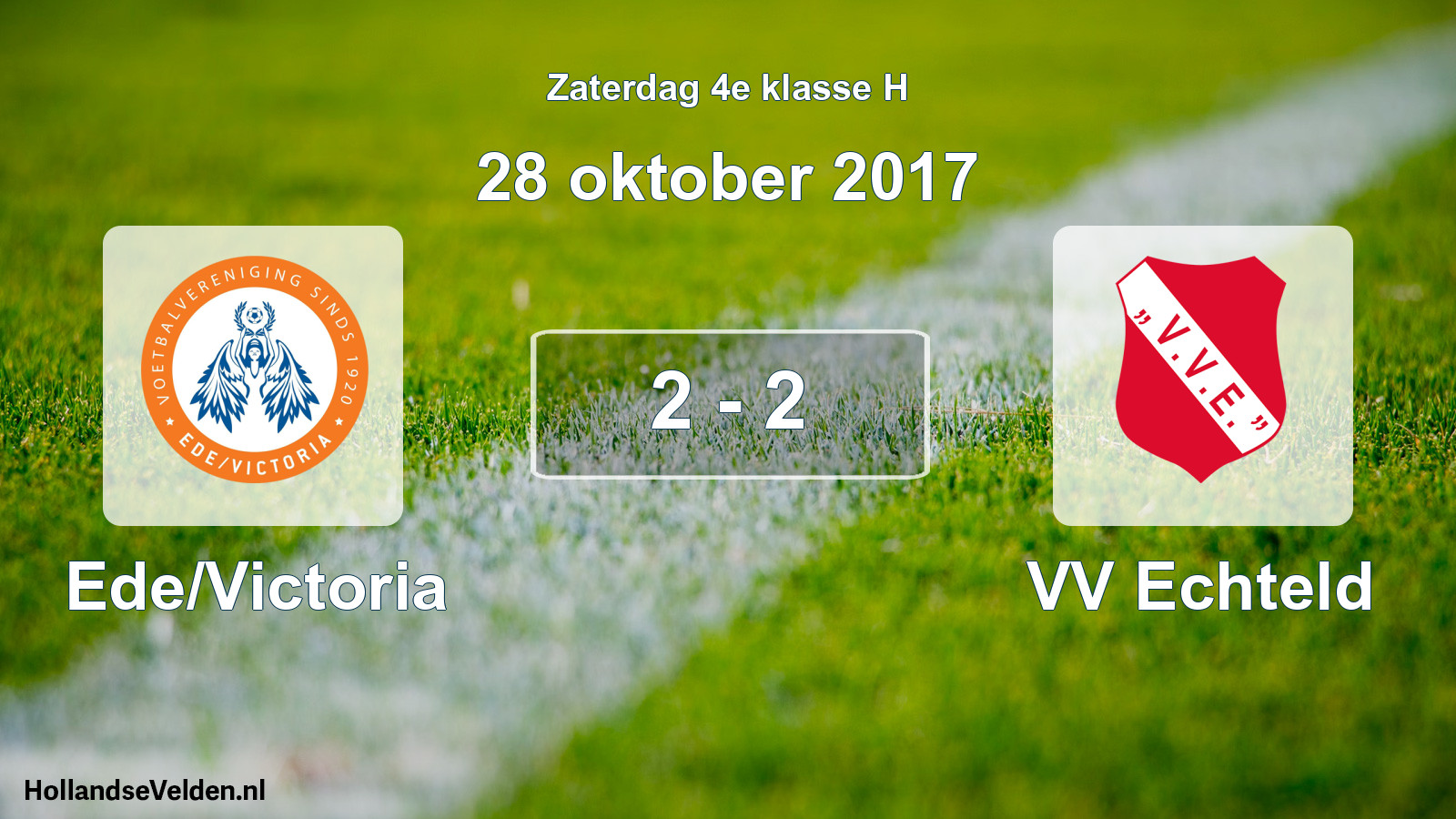 Total number of matches played: Ede/Victoria - VV Echteld 2 - 2 (28 October 2017)