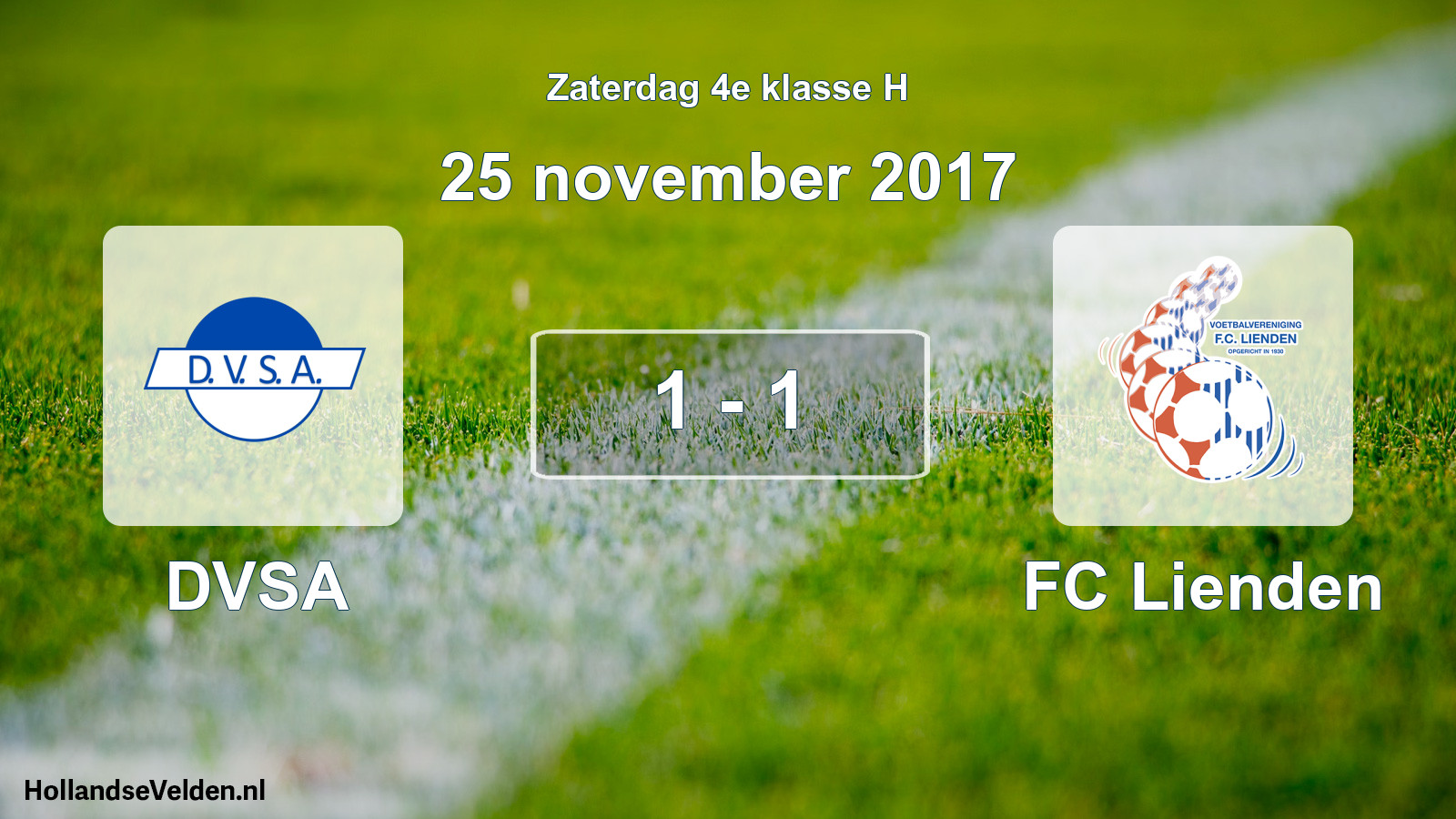 Total number of matches played: DVSA - FC Lienden 1 - 1 (25 November 2017)