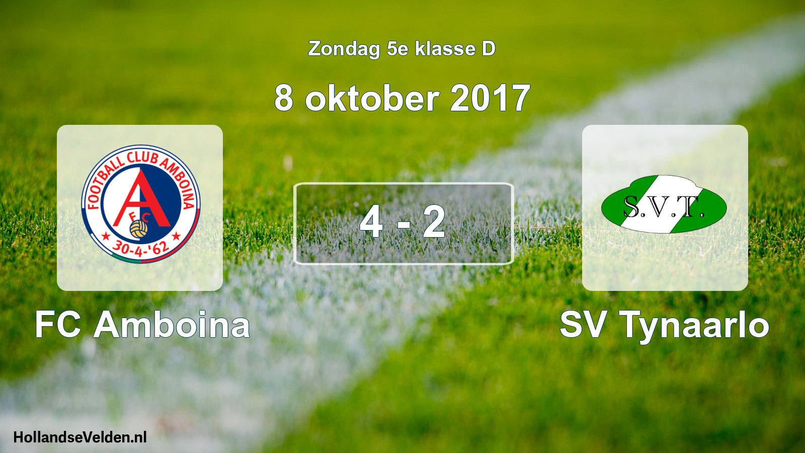 Total number of matches played: FC Amboina - SV Tynaarlo 4 - 2 (8 October 2017)