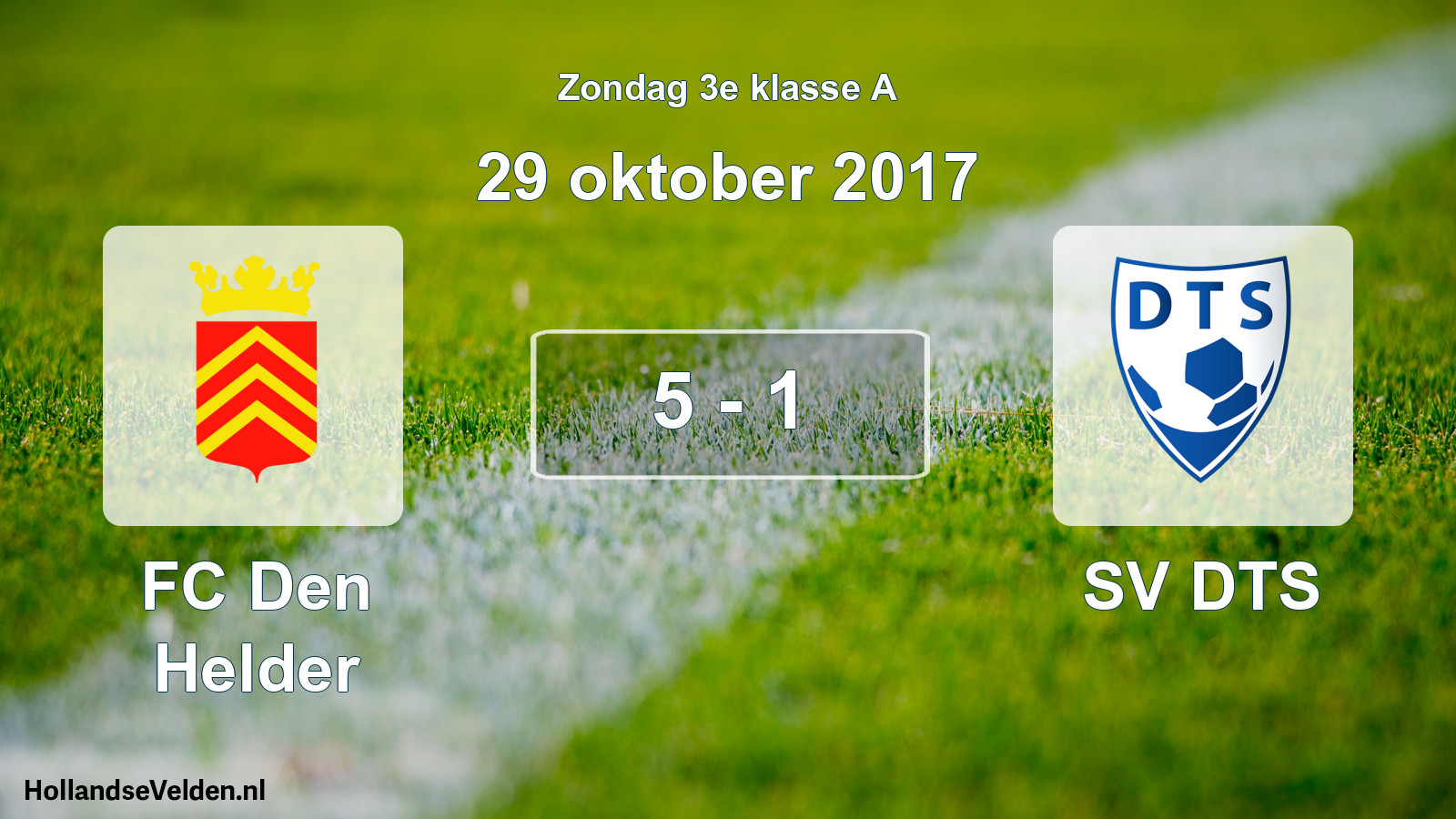 Total number of matches played: FC Den Helder - SV DTS 5 - 1 (29 October 2017)