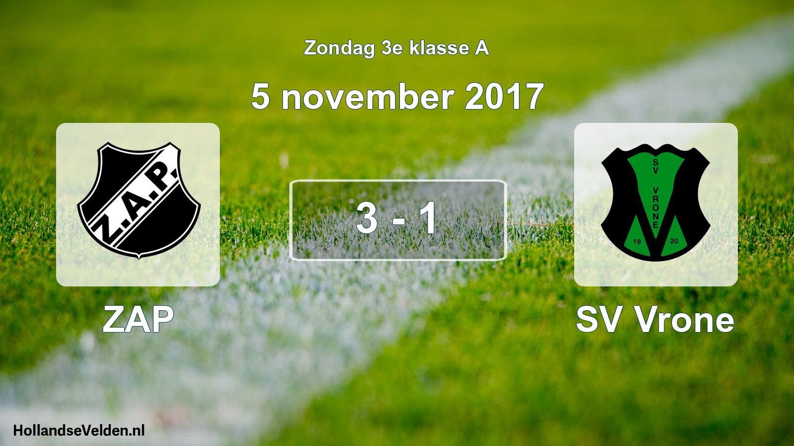 Total number of matches played: ZAP - SV Vrone 3 - 1 (5 November 2017)