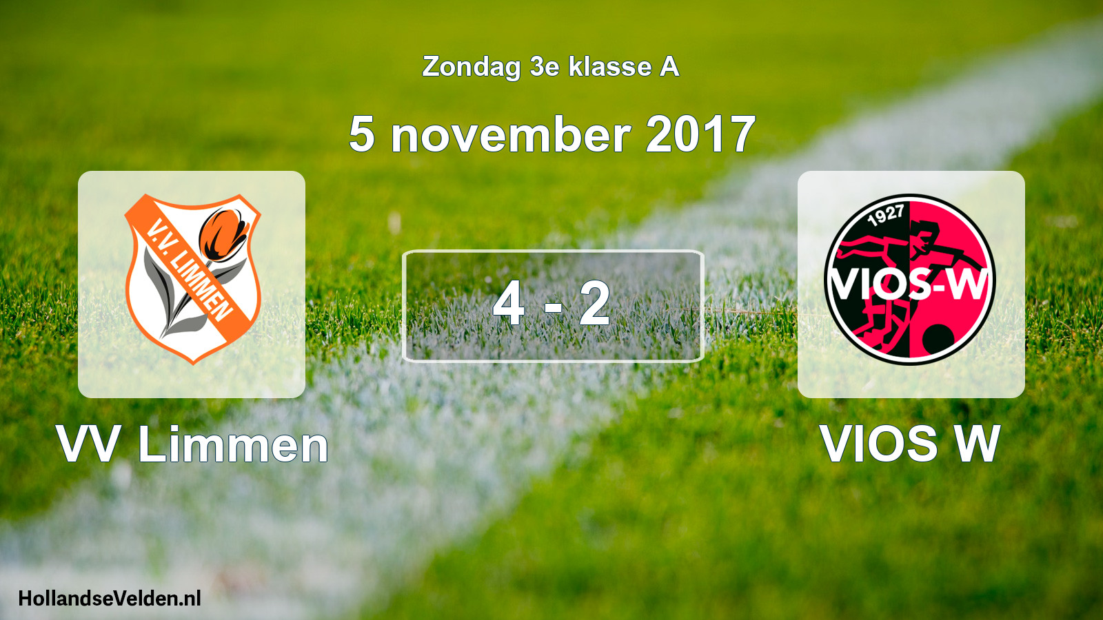 Total number of matches played: VV Limmen - VIOS W 4 - 2 (5 November 2017)