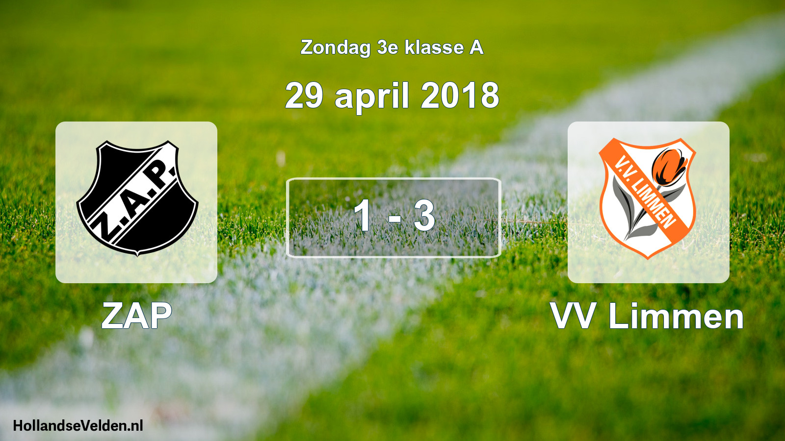 Total number of matches played: ZAP - VV Limmen 1 - 3 (29 April 2018)