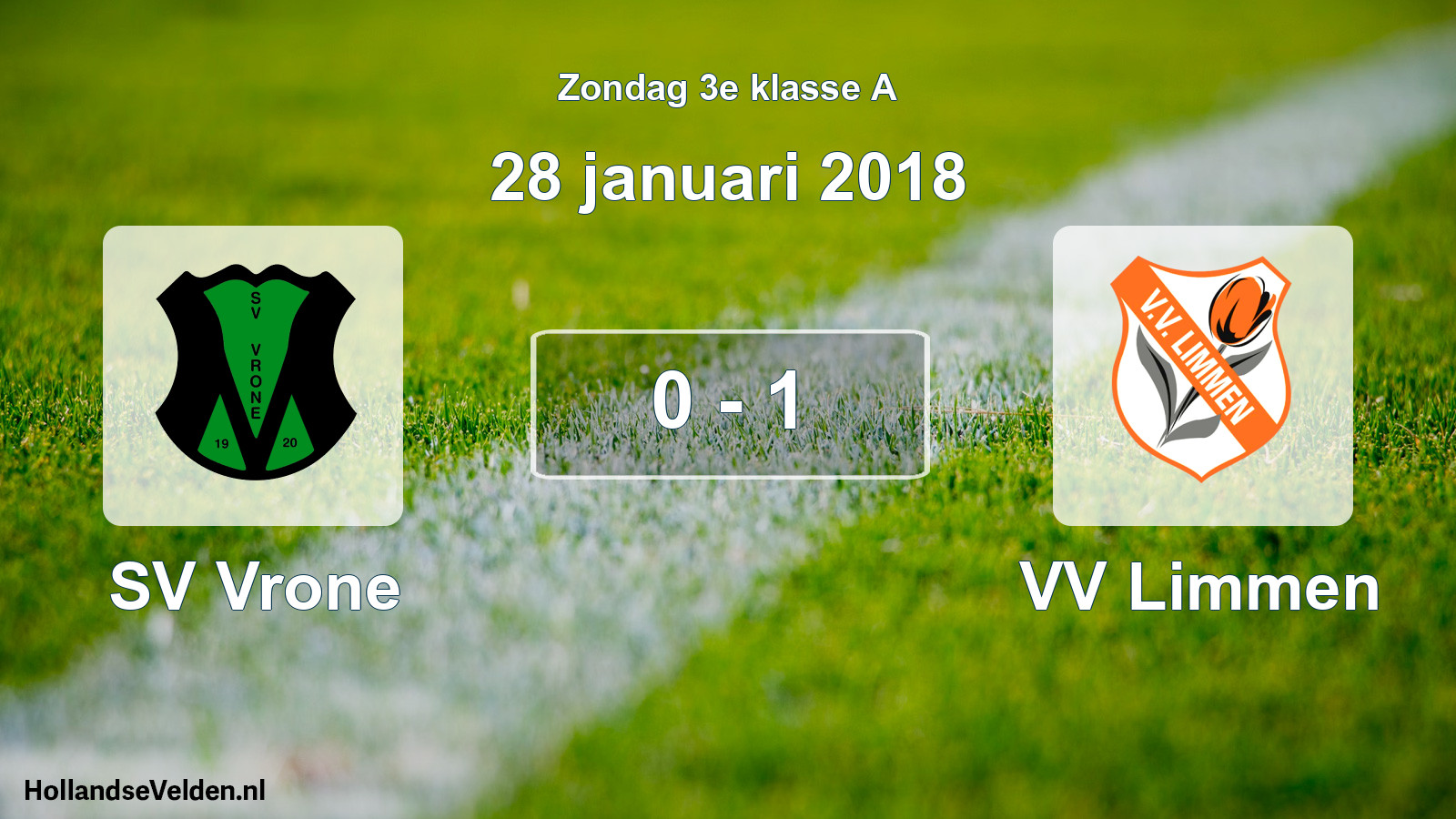 Total number of matches played: SV Vrone - VV Limmen 0 - 1 (28 January 2018)