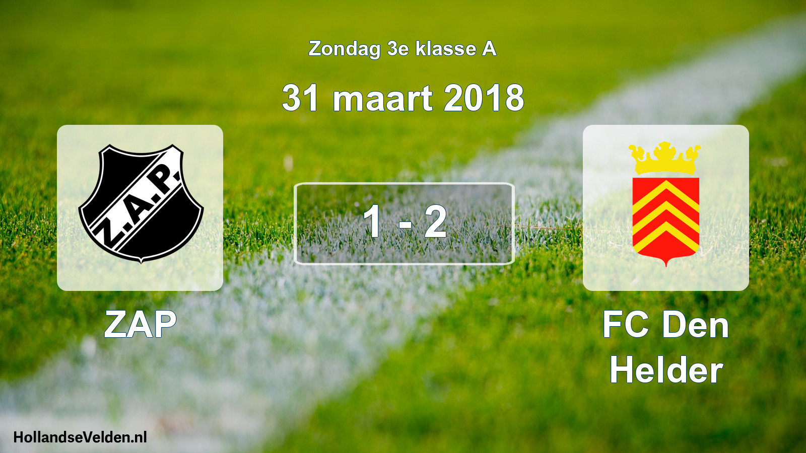 Total number of matches played: ZAP - FC Den Helder 1 - 2 (31 March 2018)