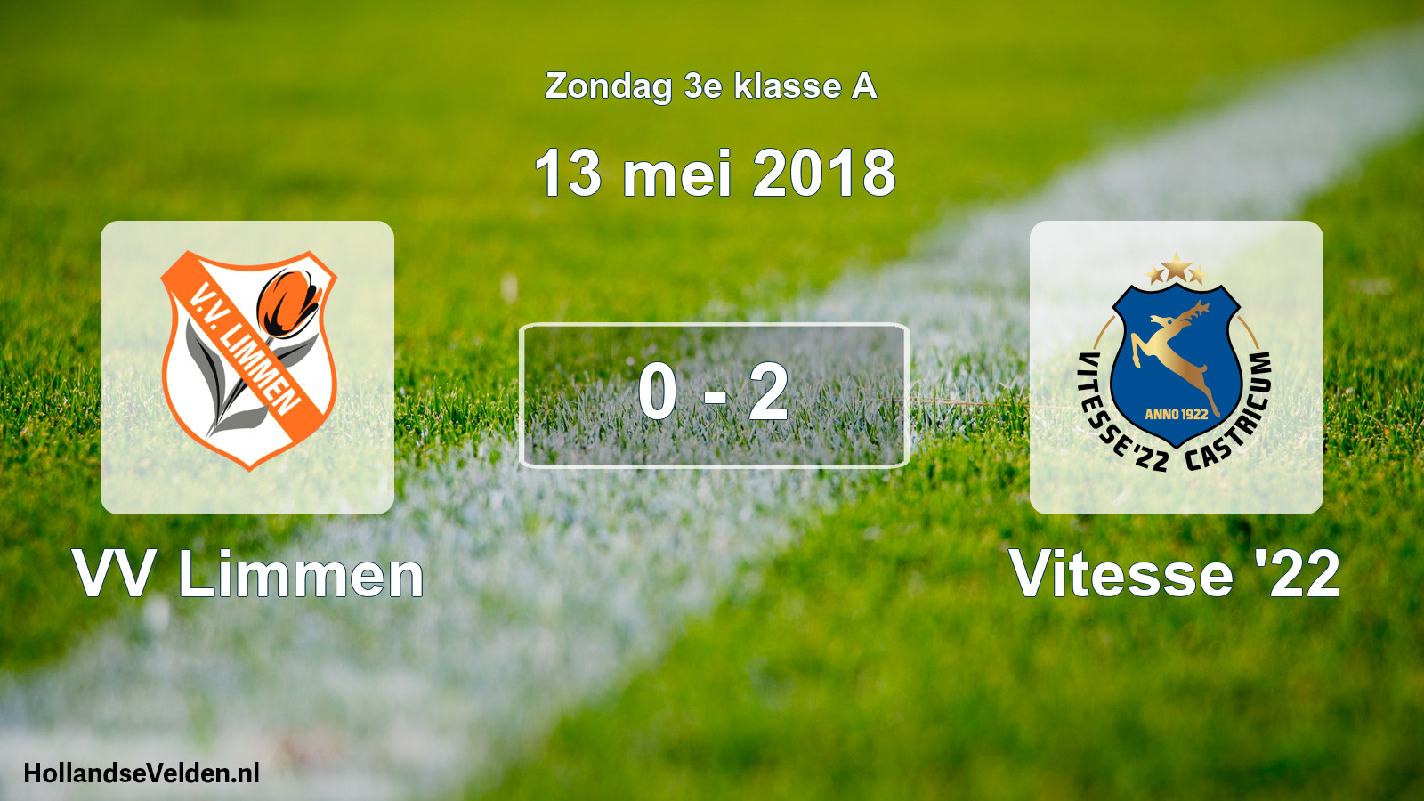 Total number of matches played: VV Limmen - Vitesse '22 0 - 2 (13 May 2018)