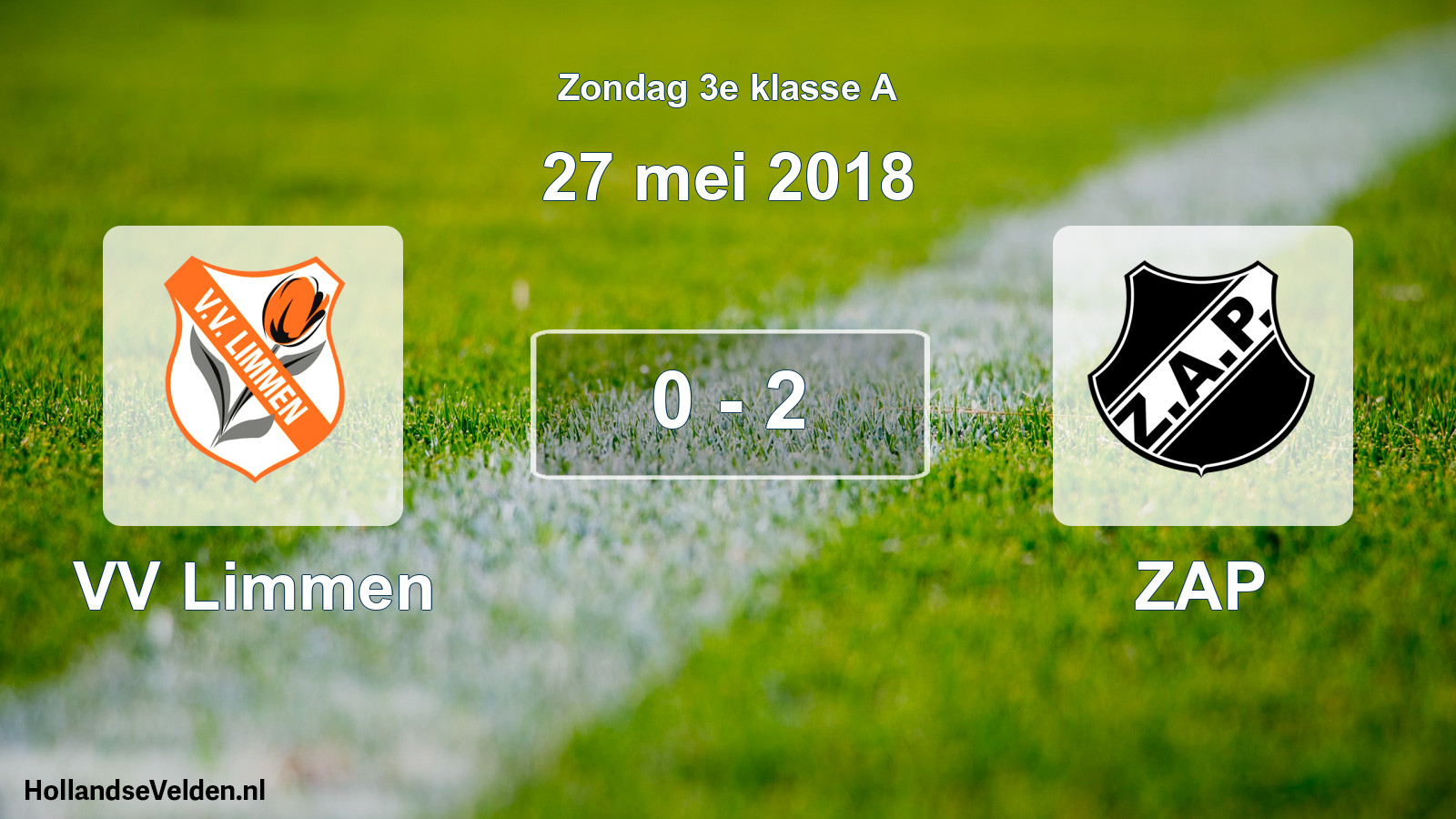 Total number of matches played: VV Limmen - ZAP 0 - 2 (27 May 2018)