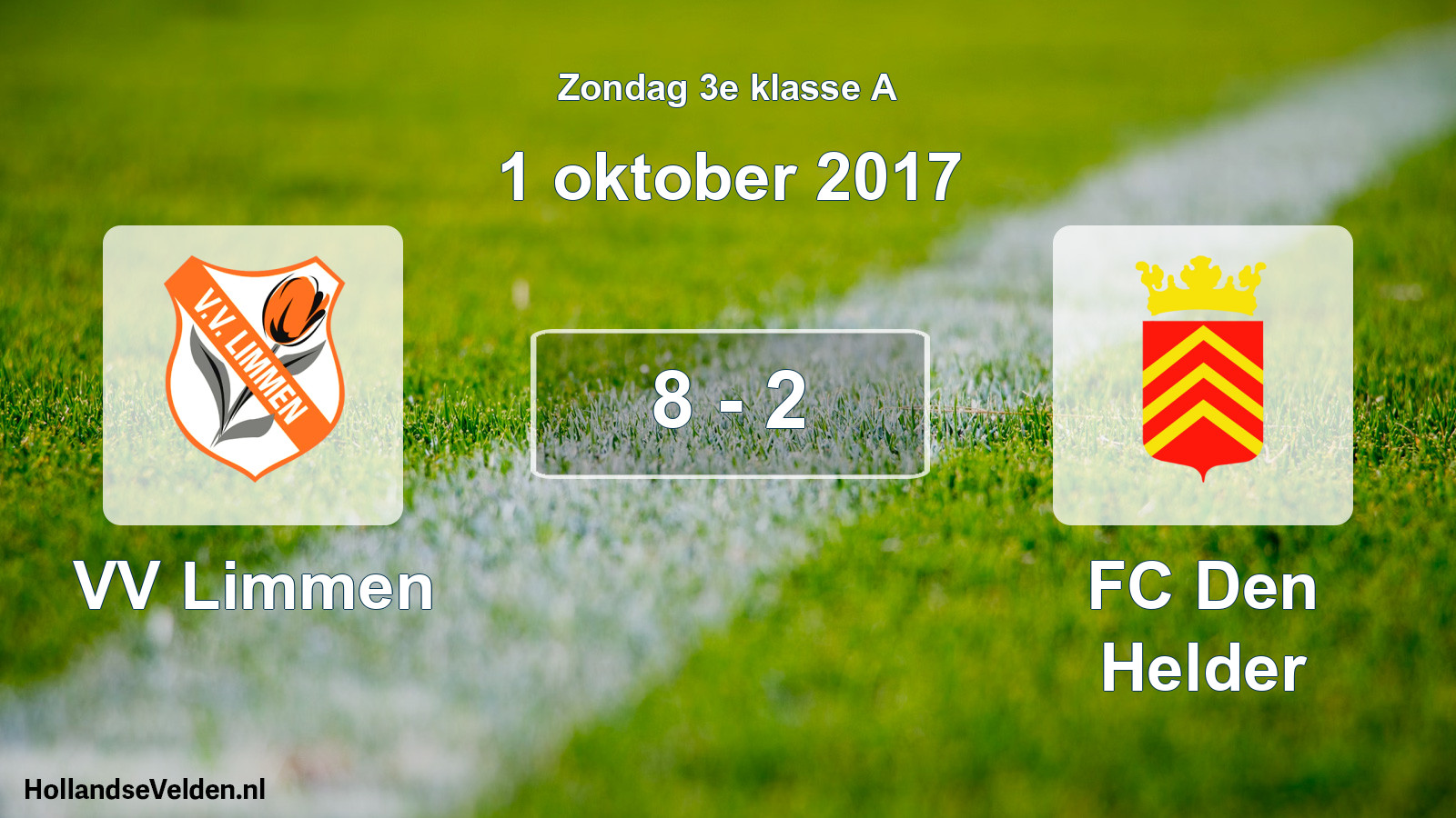 Total number of matches played: VV Limmen - FC Den Helder 8 - 2 (1 October 2017)